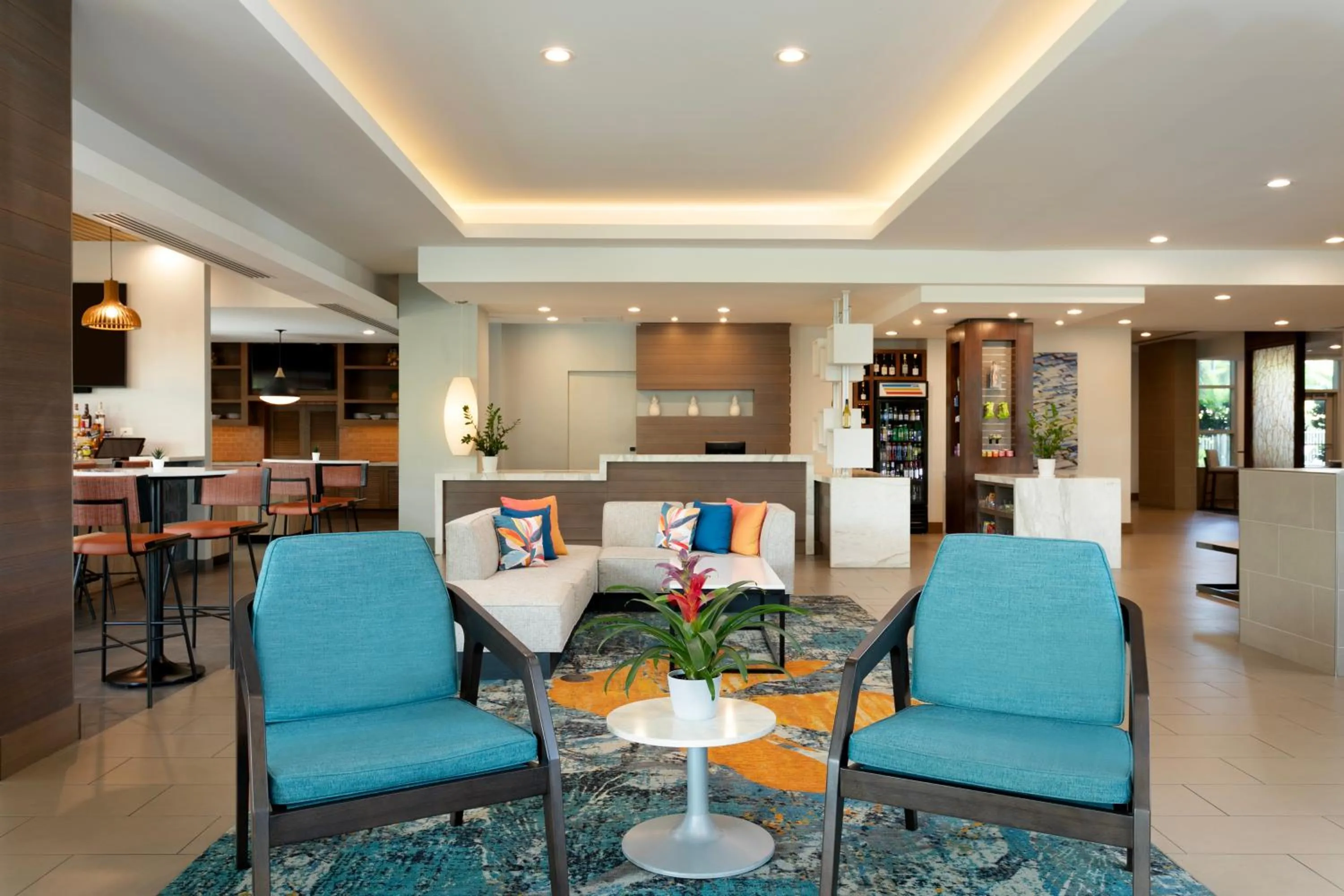 Seating area in Hyatt House San Juan