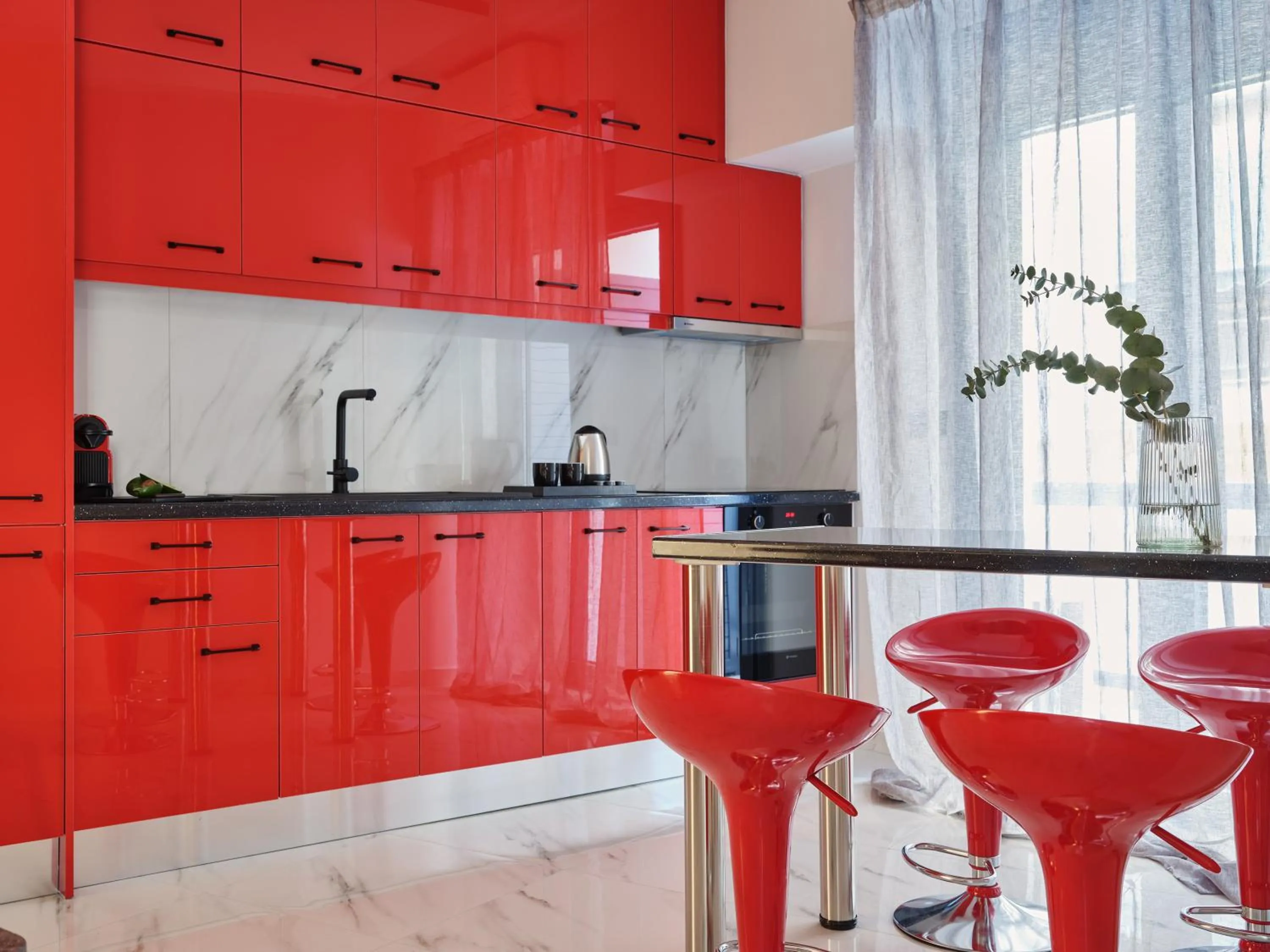 Kitchen or kitchenette in Athens Project Luxury Apartments