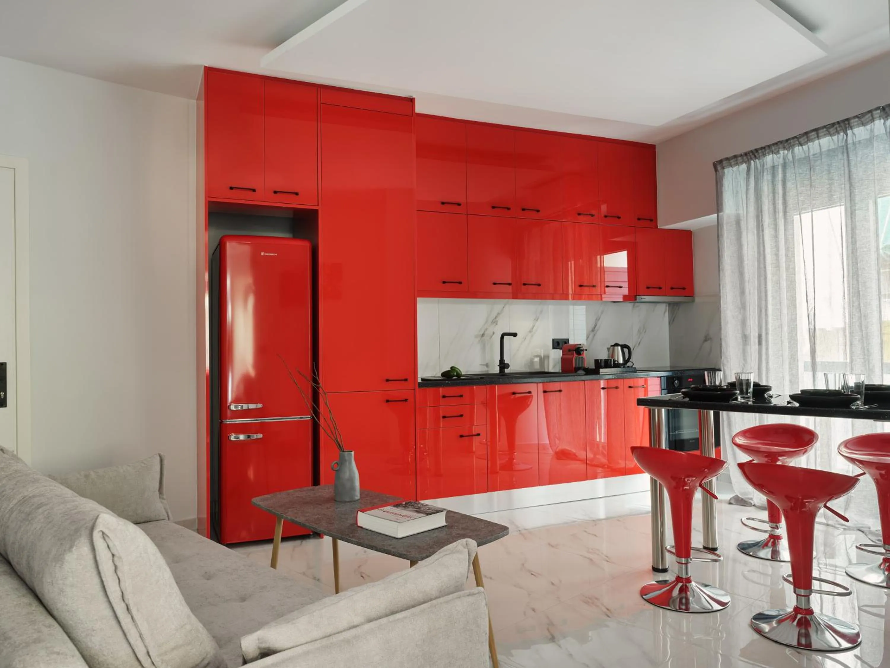Kitchen or kitchenette in Athens Project Luxury Apartments