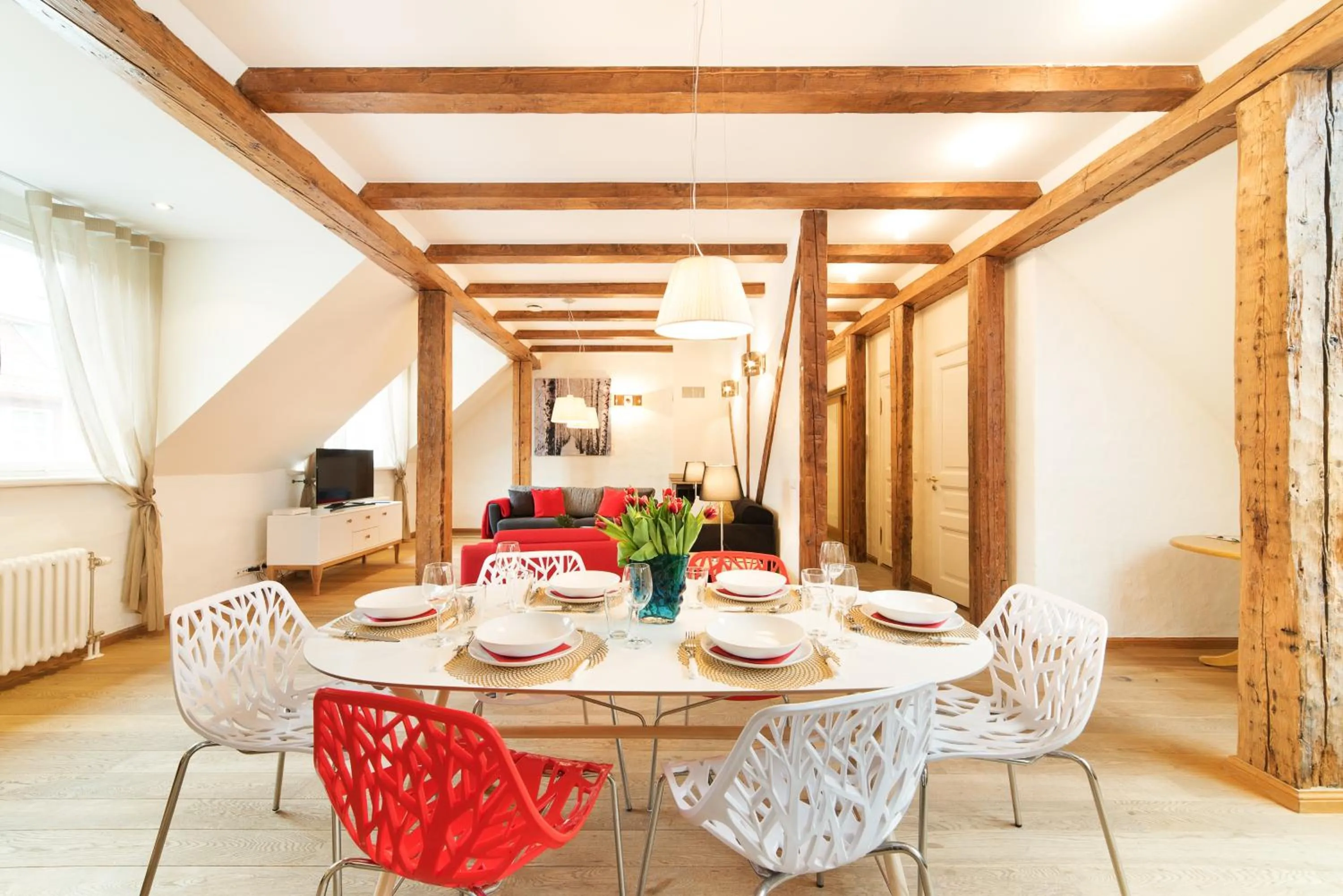Dining area in Tallinn City Apartments Old Town Toompea