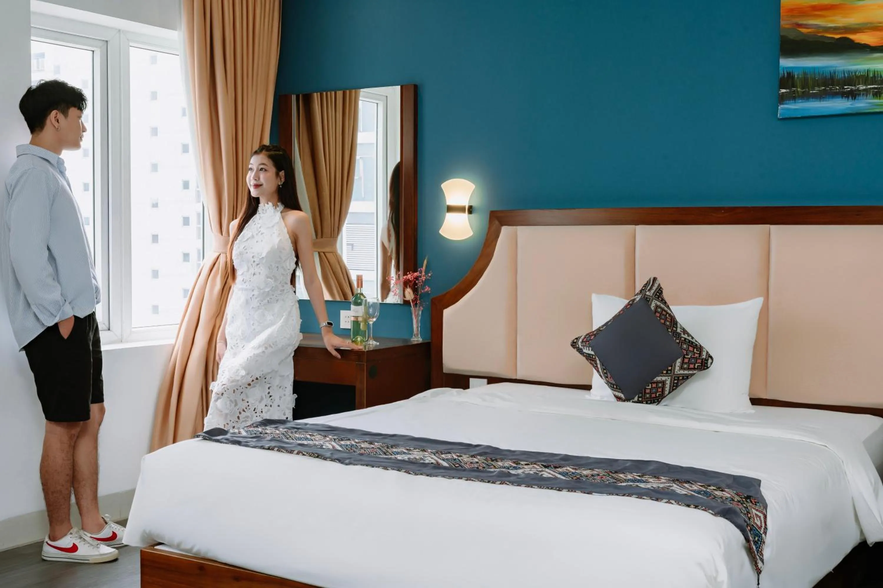 Bed in TGT BEACH HOTEL