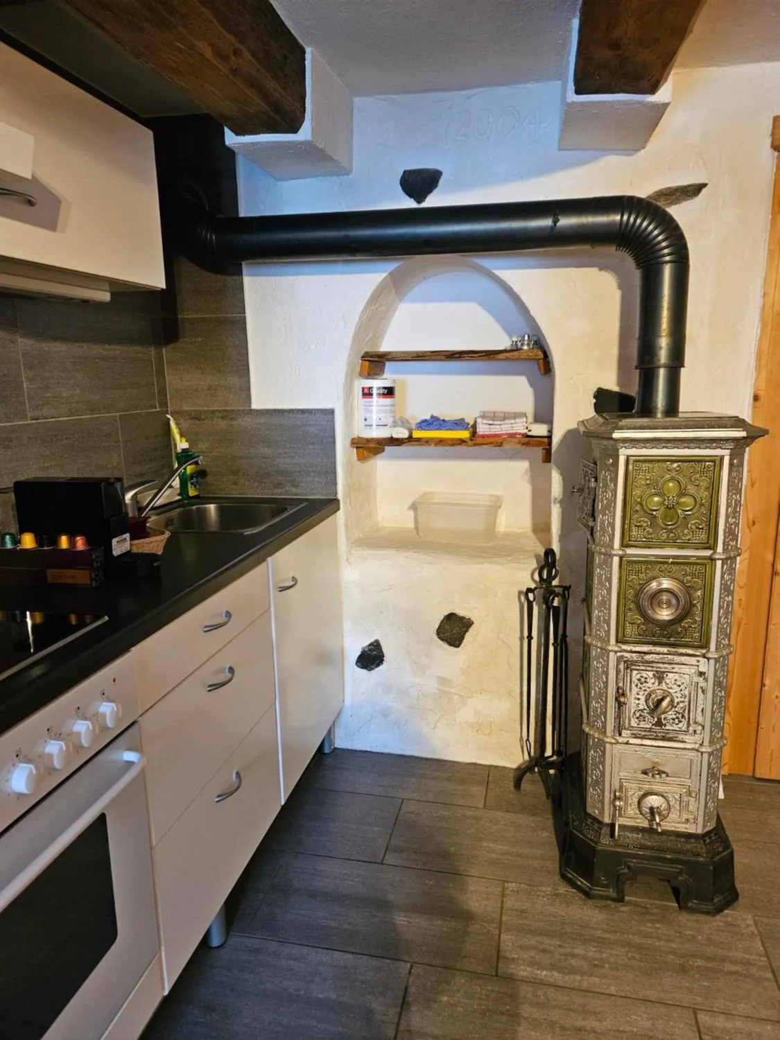 stove in Hotel Madrisajoch