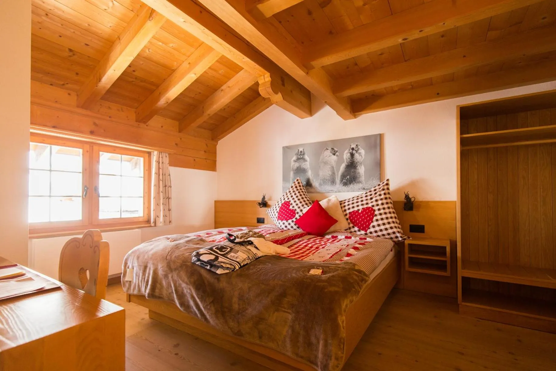 Bed in Hotel Madrisajoch