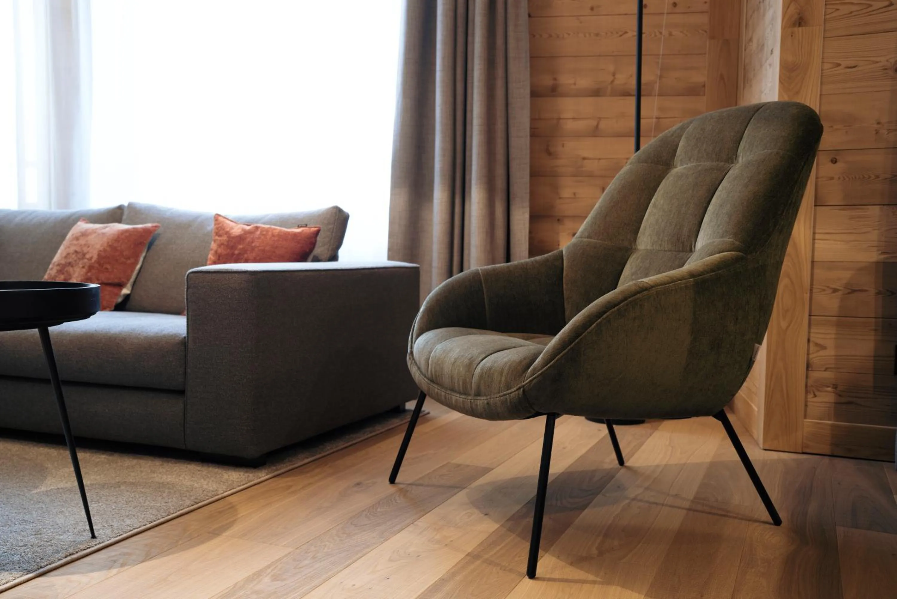 Seating area in Andermatt Alpine Apartments