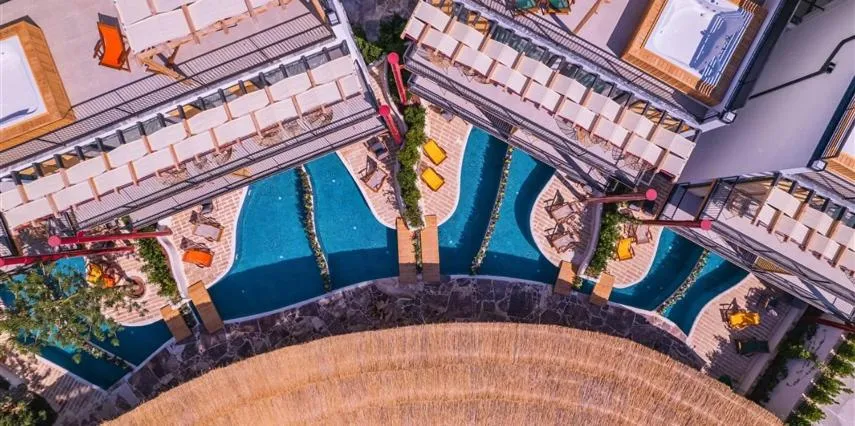 Pool view in Asfiya Loft Apartments