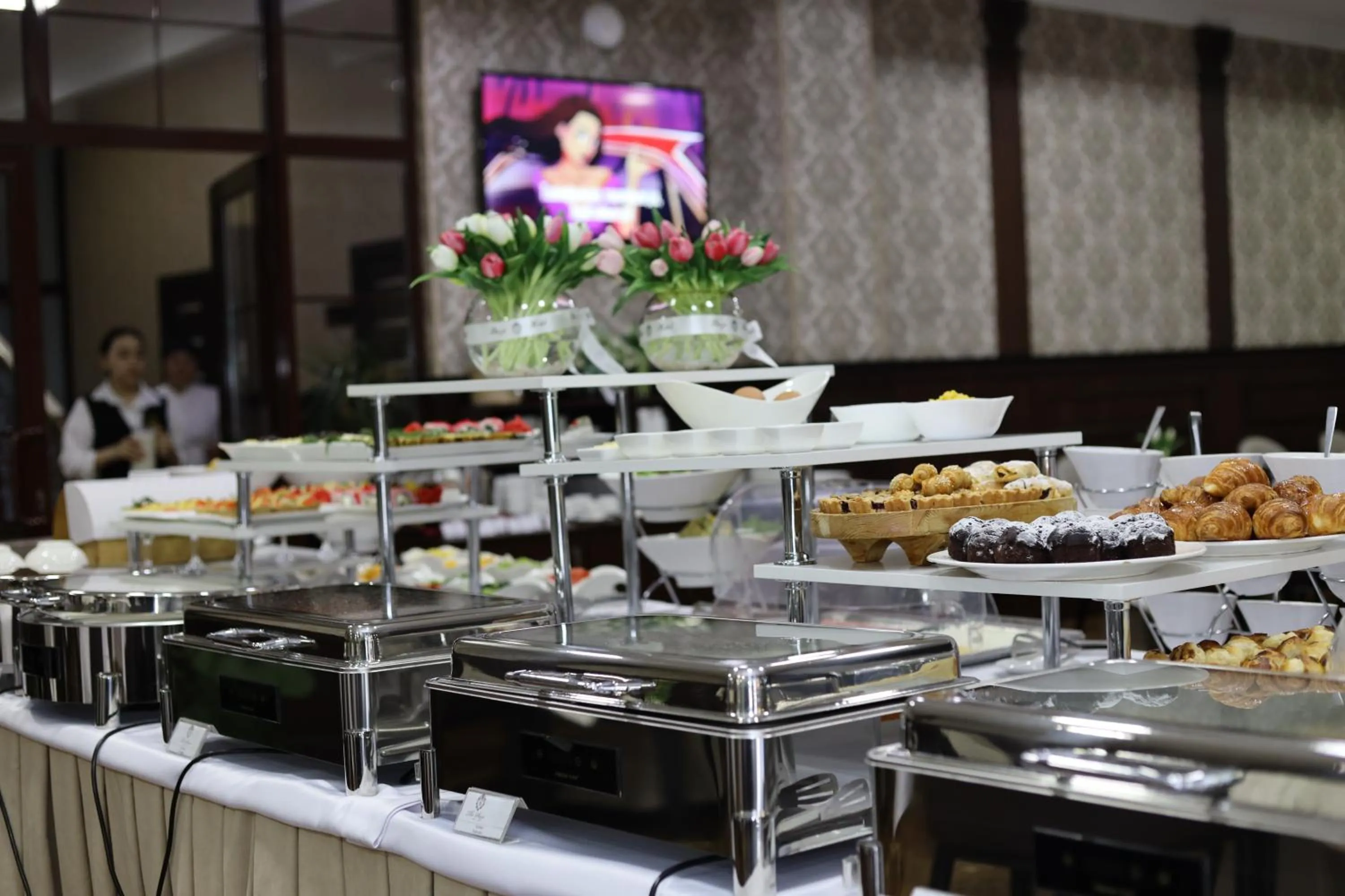 Breakfast in Plaza Hotel Bishkek