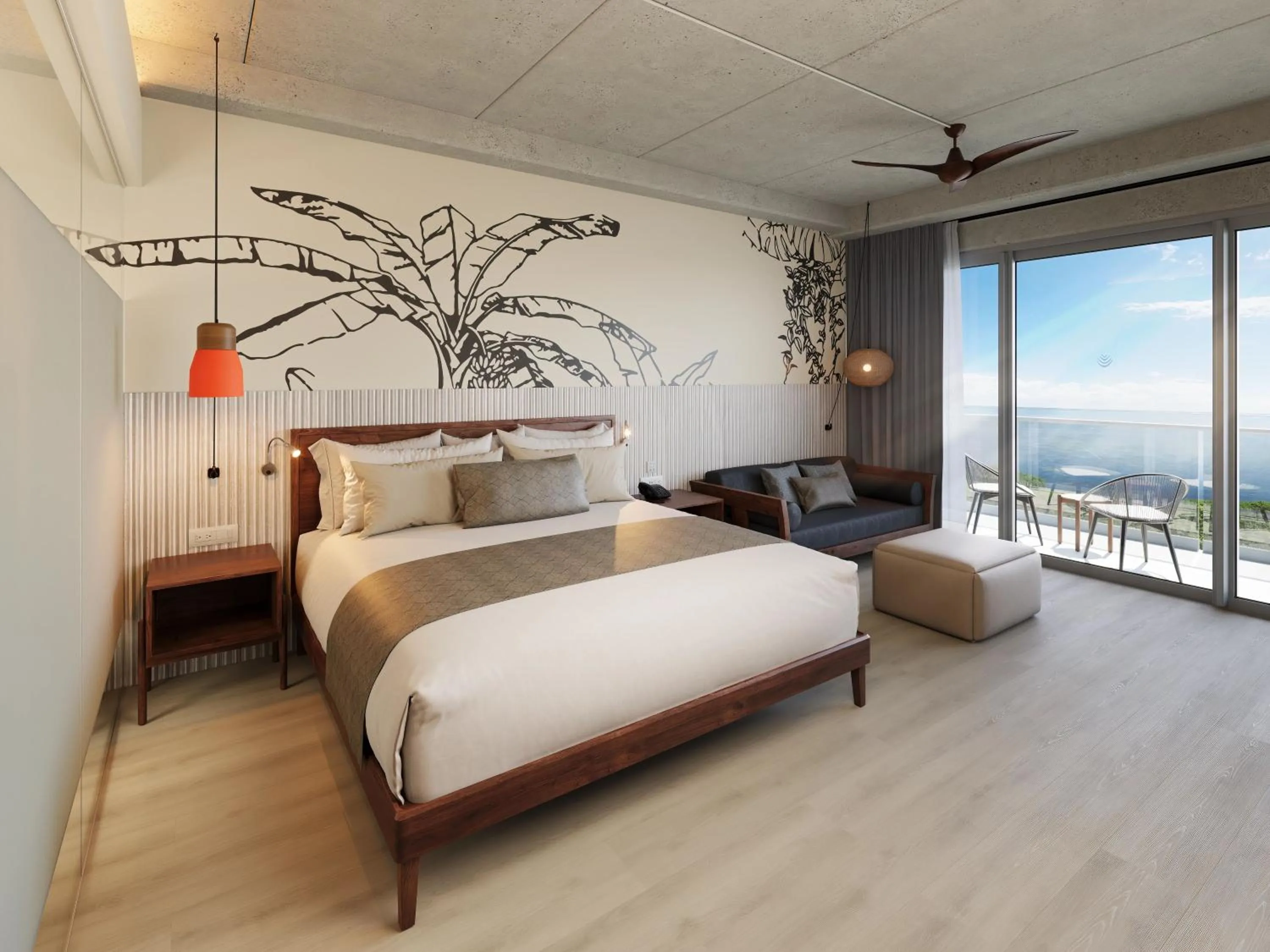 Lake view, Bed in Hyatt Vivid Grand Island Cancun-All Inclusive Adults Only