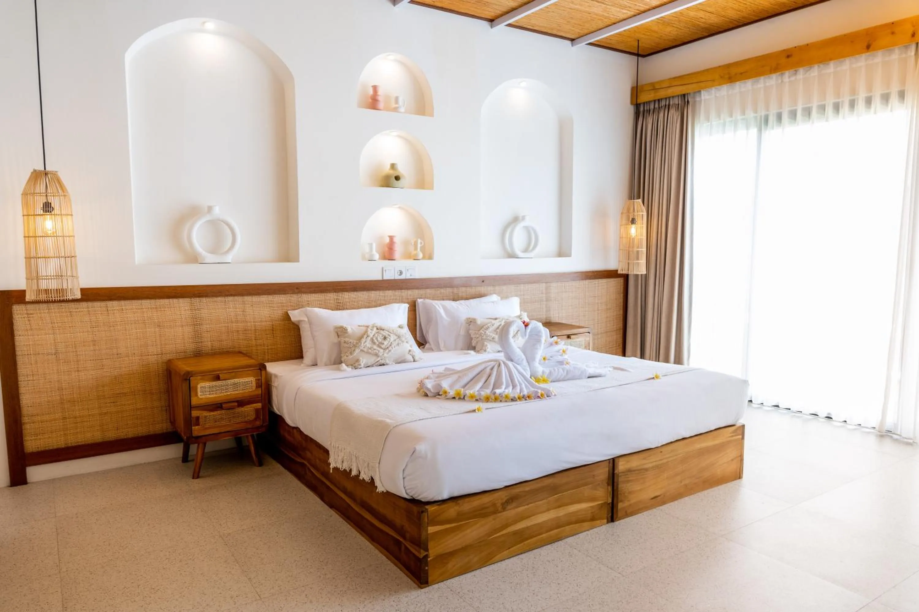 Bed in Shanti Boutique Retreat