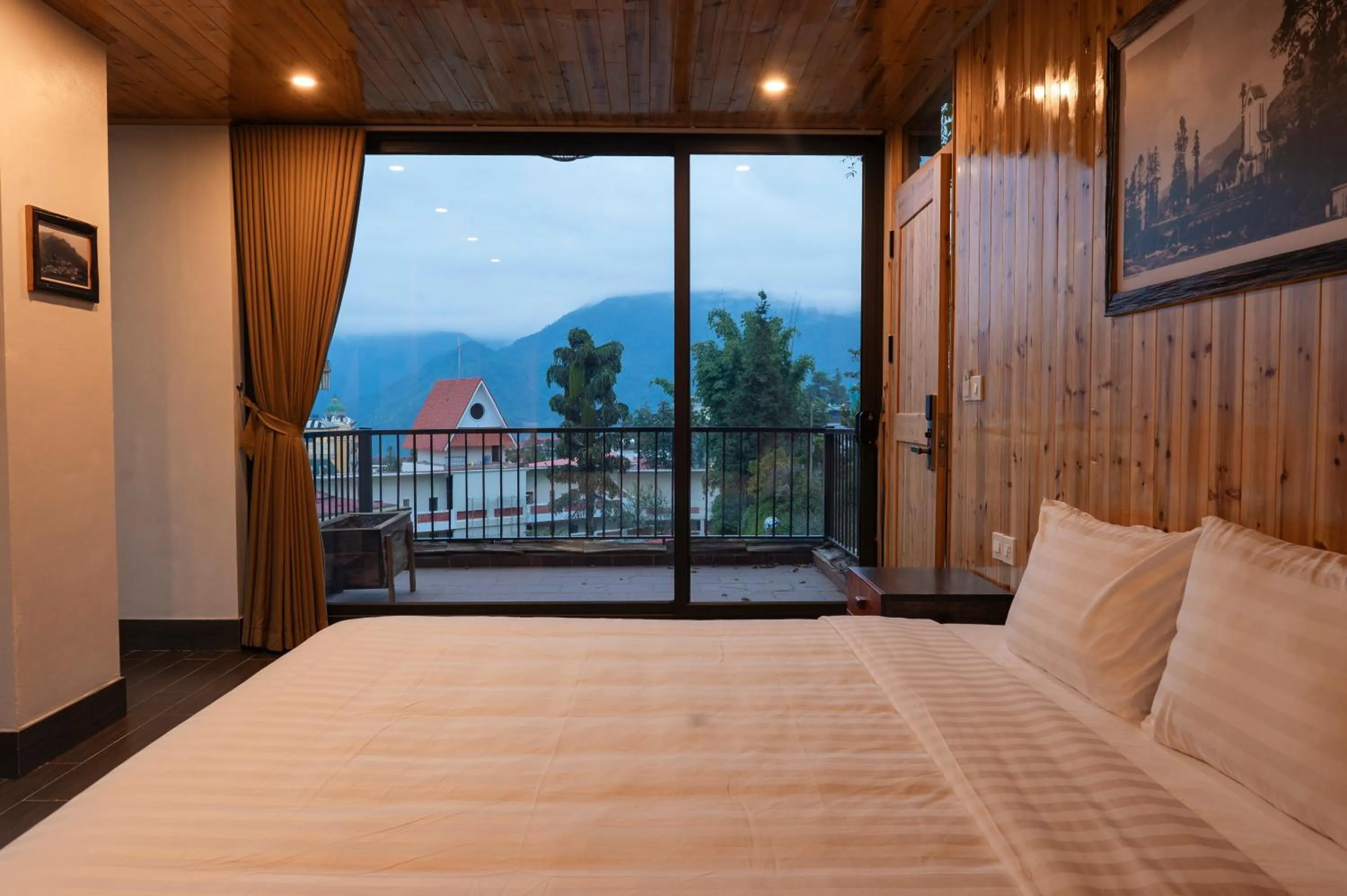 View (from property/room), Bed in Sapa Chill Retreat