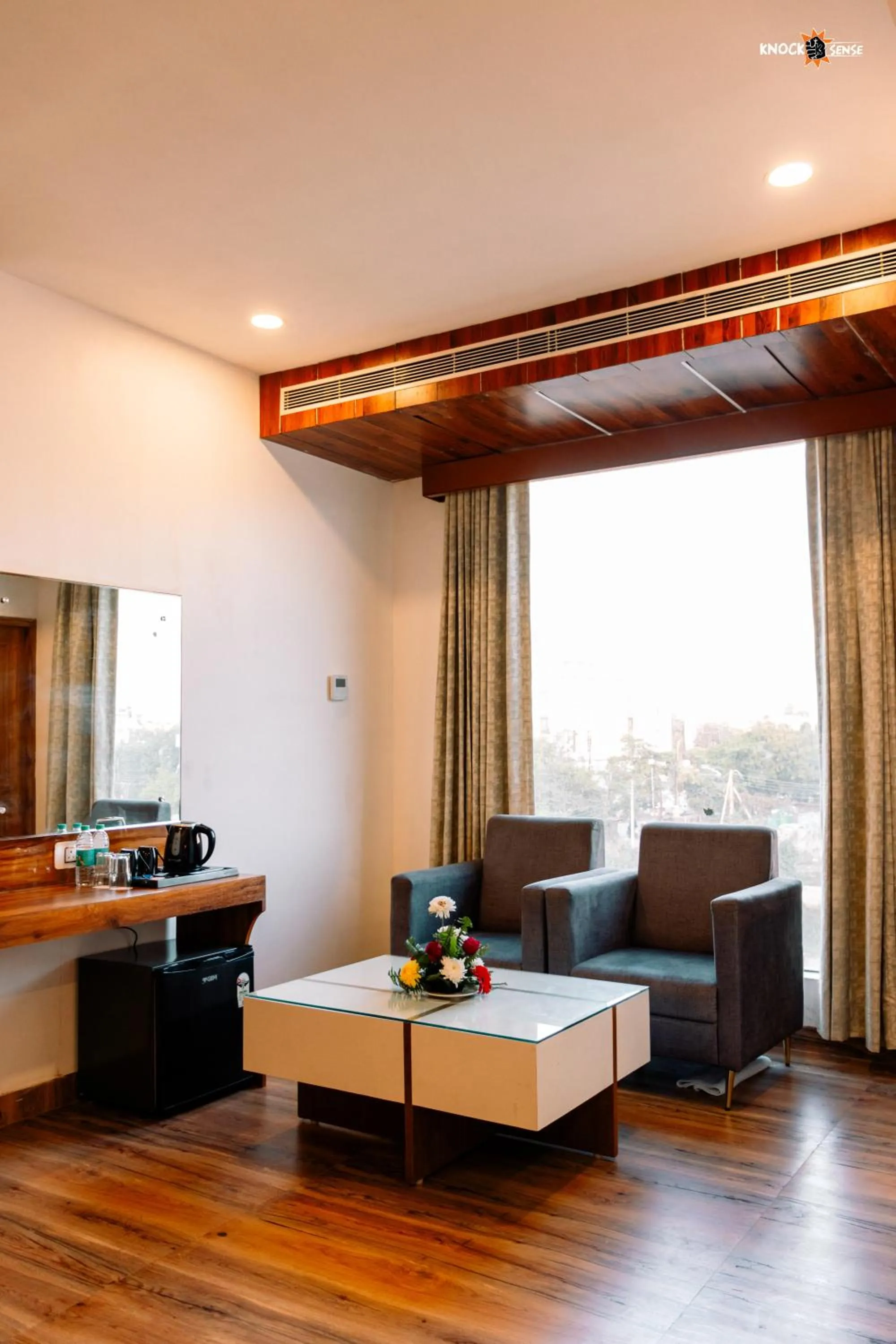 Seating area in The Ecstasy Hotel