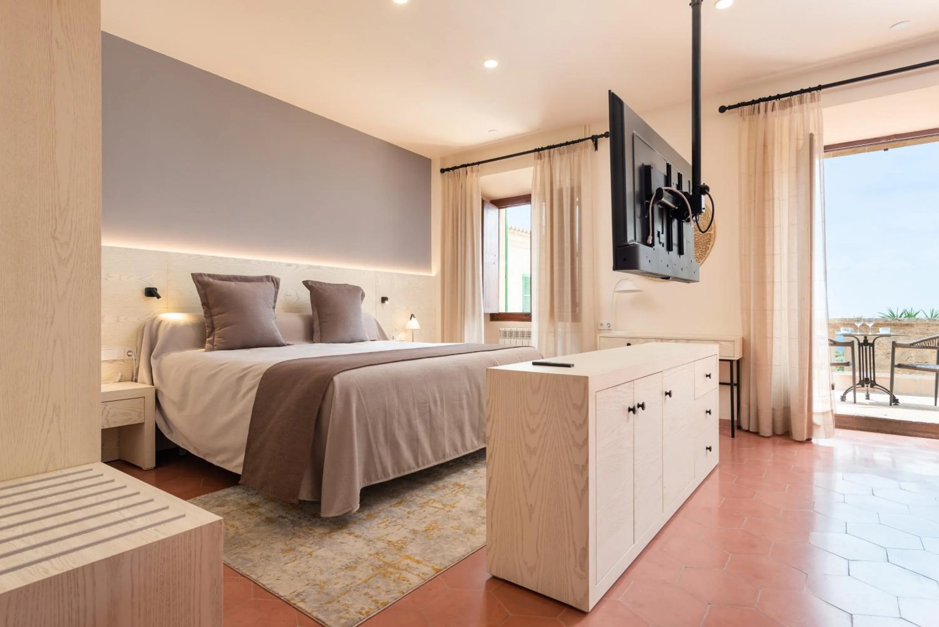 Bedroom, Bed in Santuari de Cura