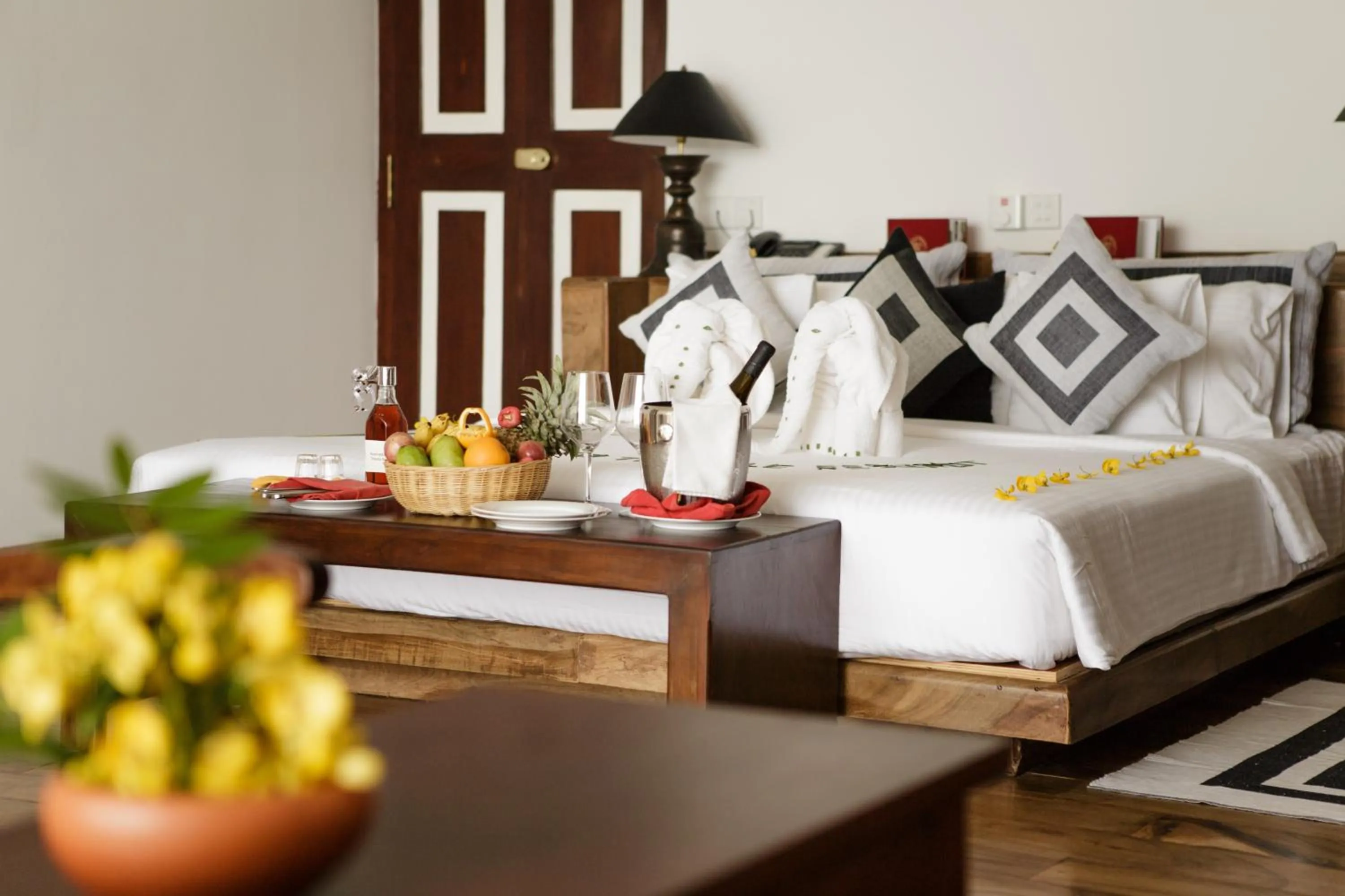 Bed in Thaulle Ayurveda Resort - Yala