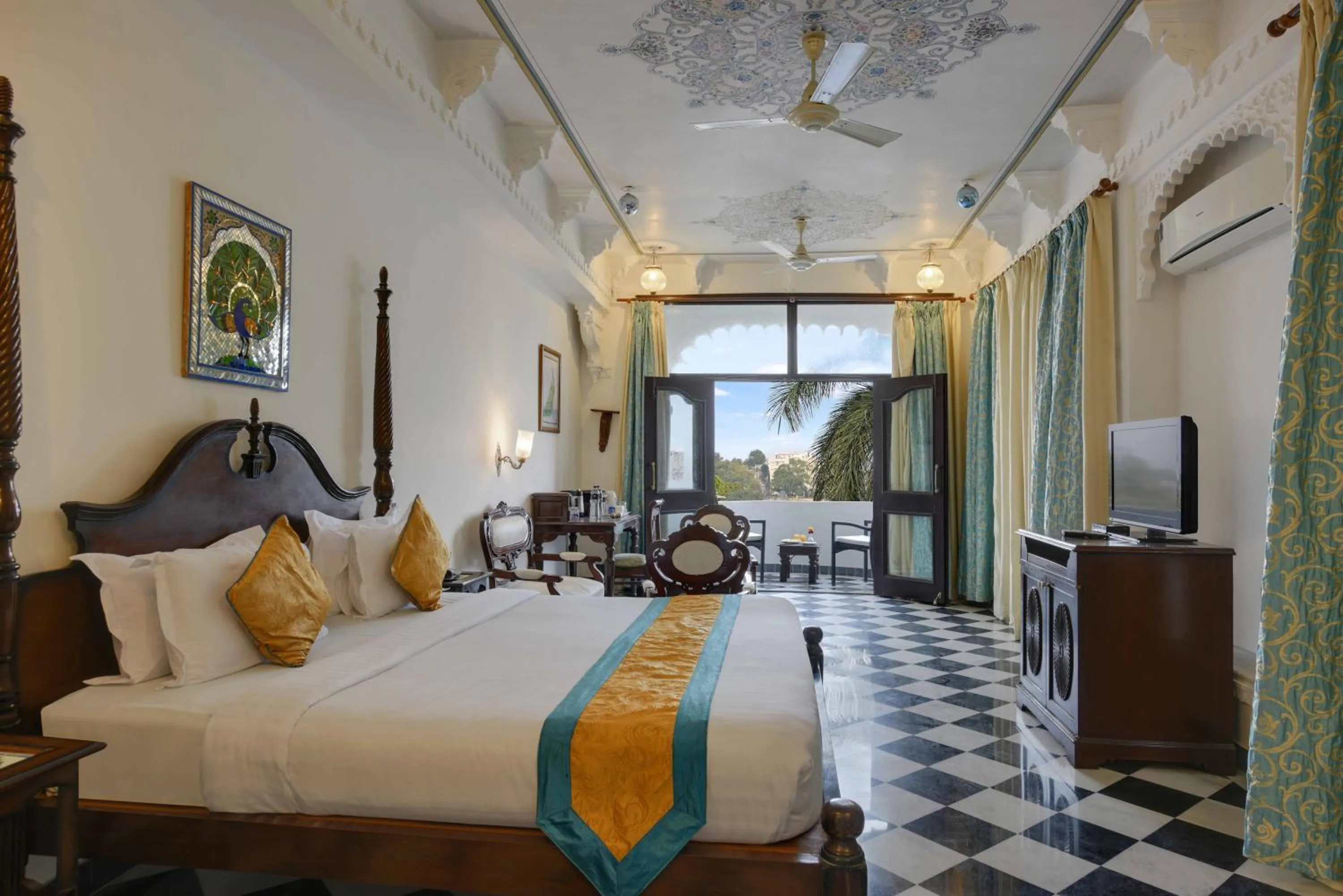 View (from property/room), Bed in Swaroop Vilas - Lake Facing Boutique Hotel