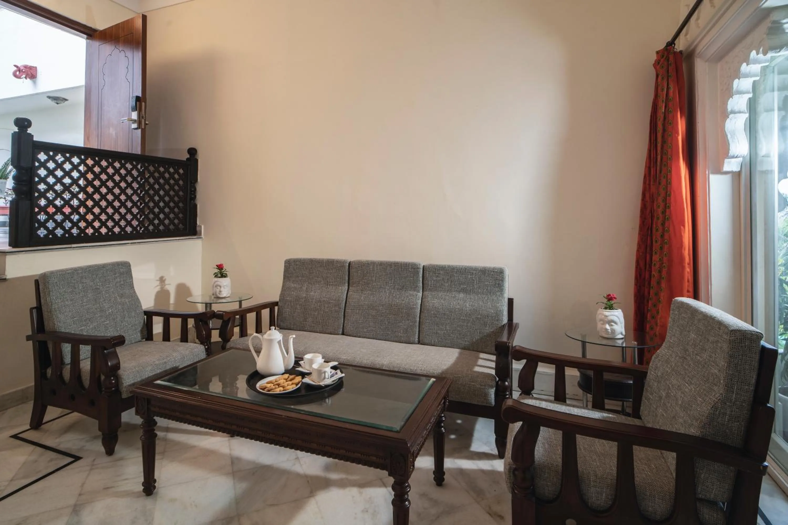 Balcony/Terrace in Swaroop Vilas - Lake Facing Boutique Hotel