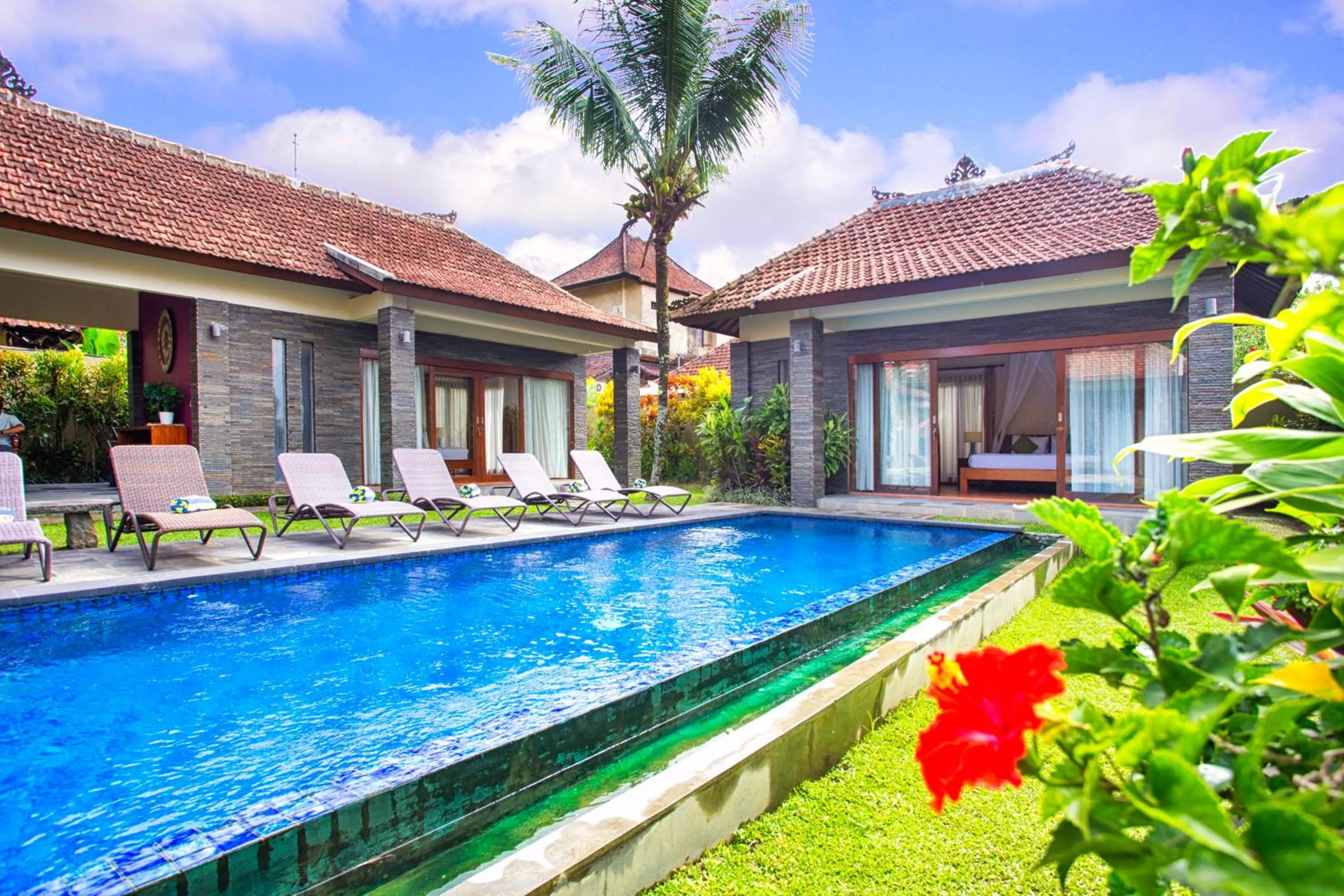 Pool view in Ubud Heaven Sayan