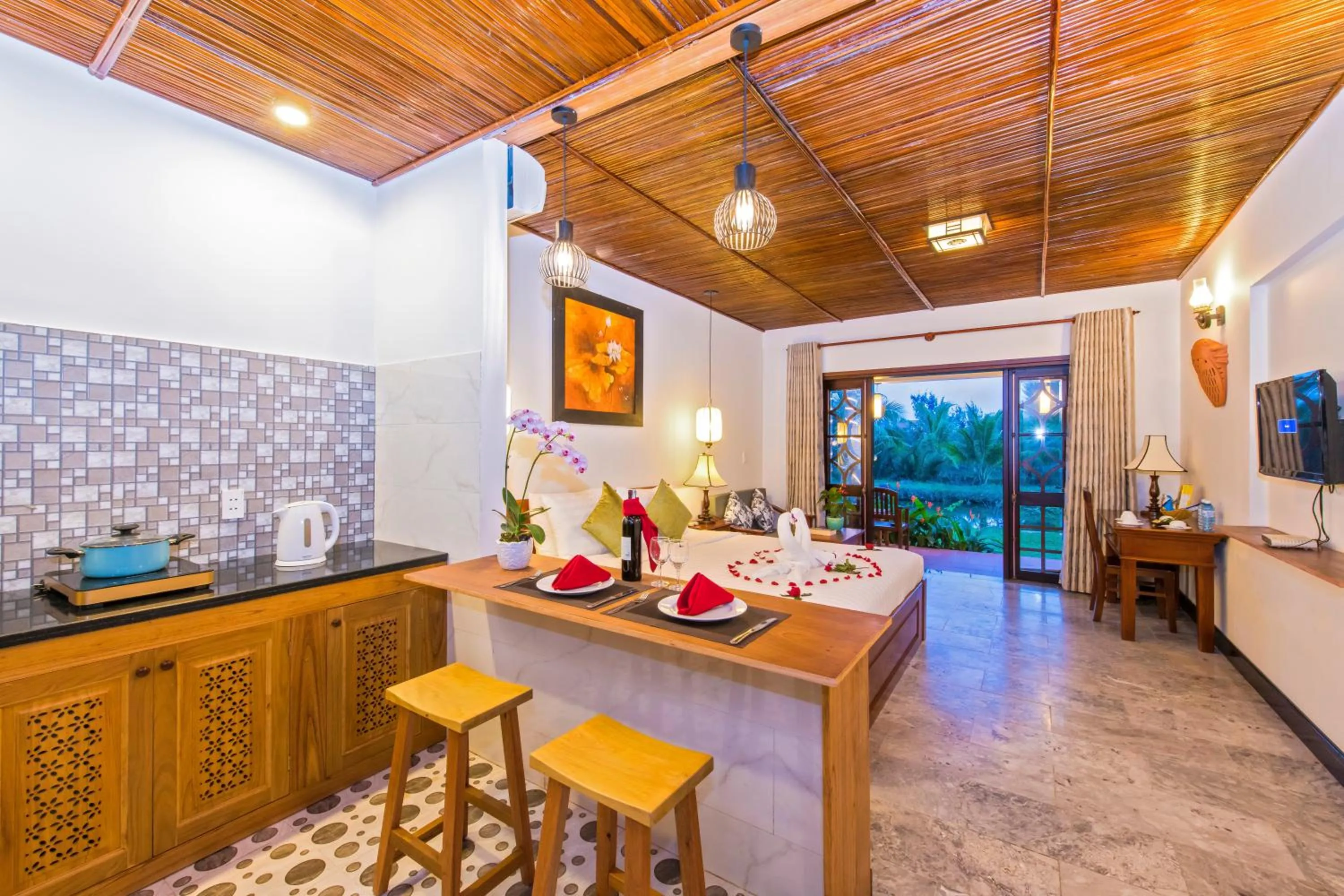 Kitchen or kitchenette in Pomelo Garden Boutique Villa