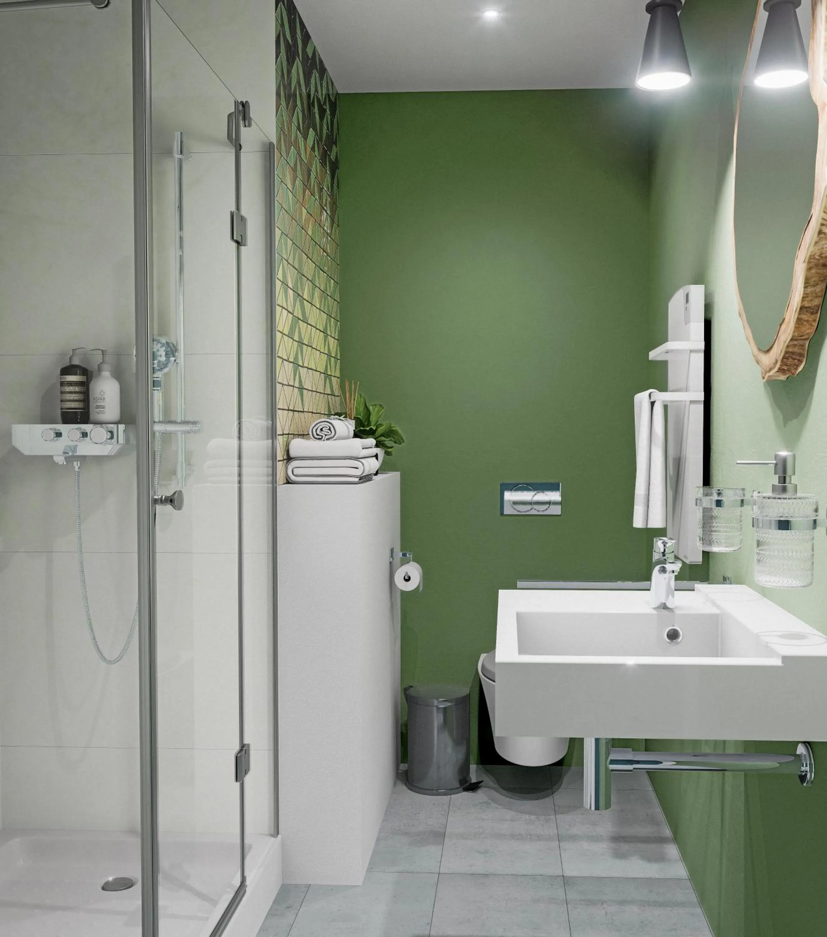 Shower in ibis Styles Bezons Paris La Défense