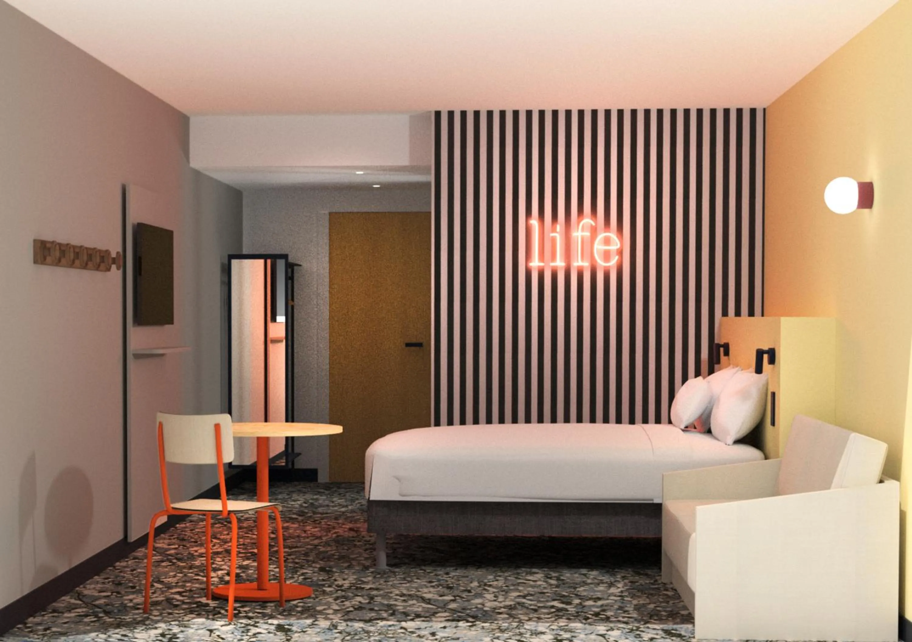 Bedroom, Bed in greet Hotel Paris 13 Porte d'Italie