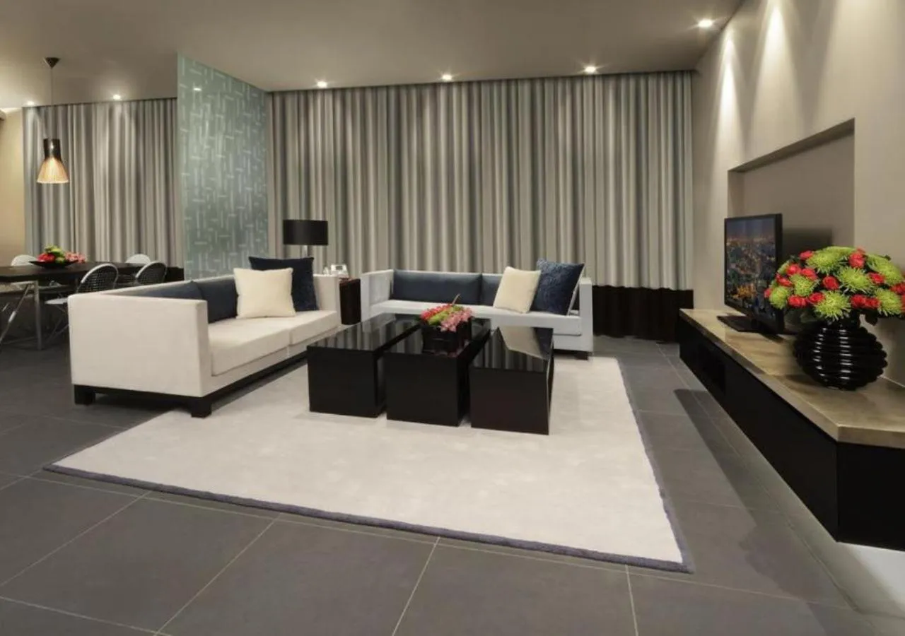 Seating area in The Abdali Boulevard Hotel