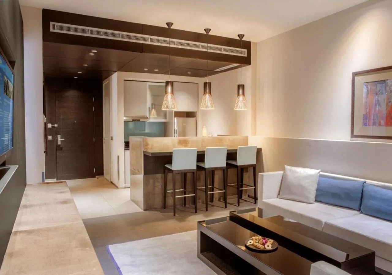 Seating area in The Abdali Boulevard Hotel