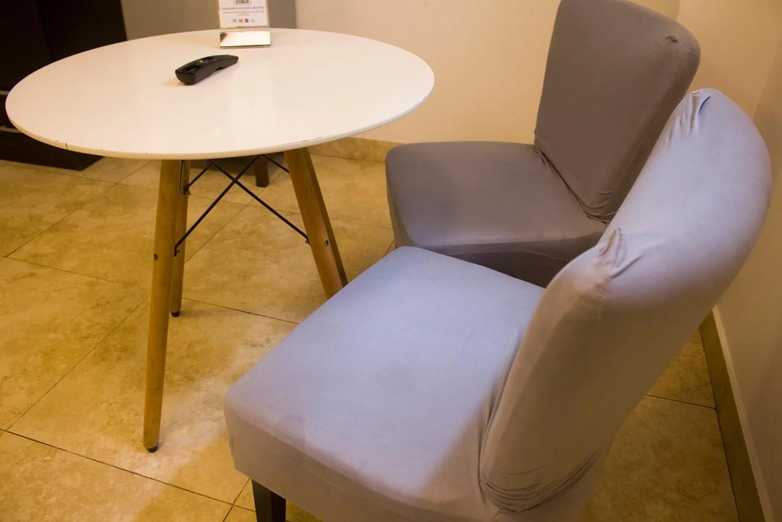 Seating area in Plaza Mayor Lima