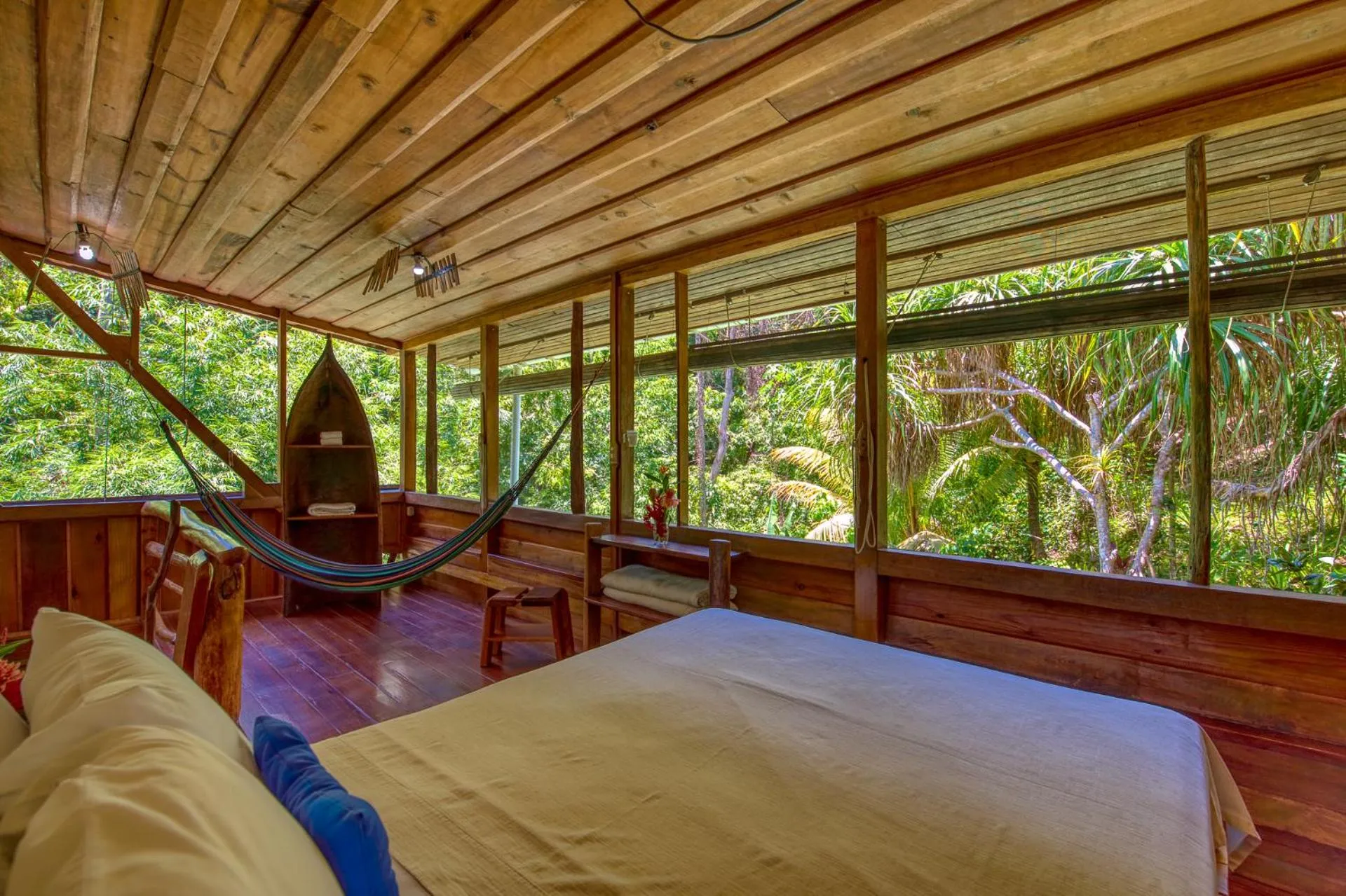 Bedroom in Omega Tours Eco-Jungle Lodge