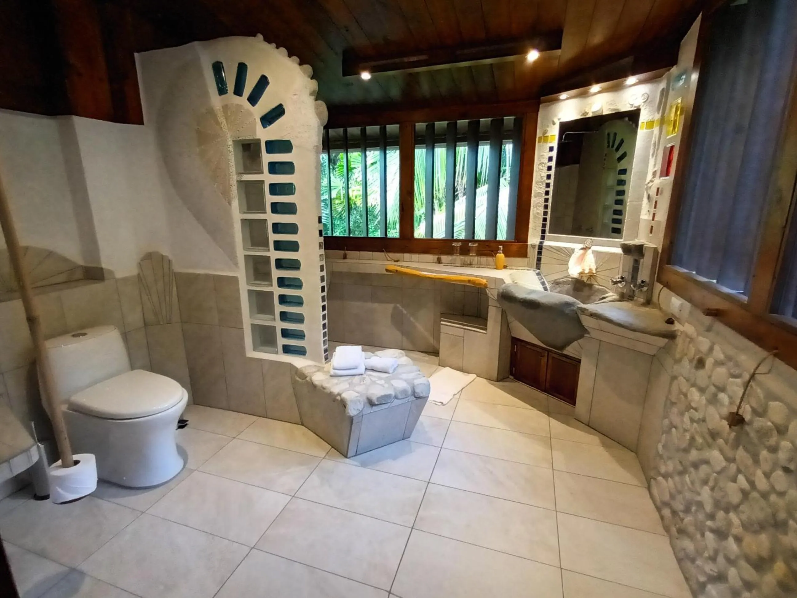 Toilet in Omega Tours Eco-Jungle Lodge