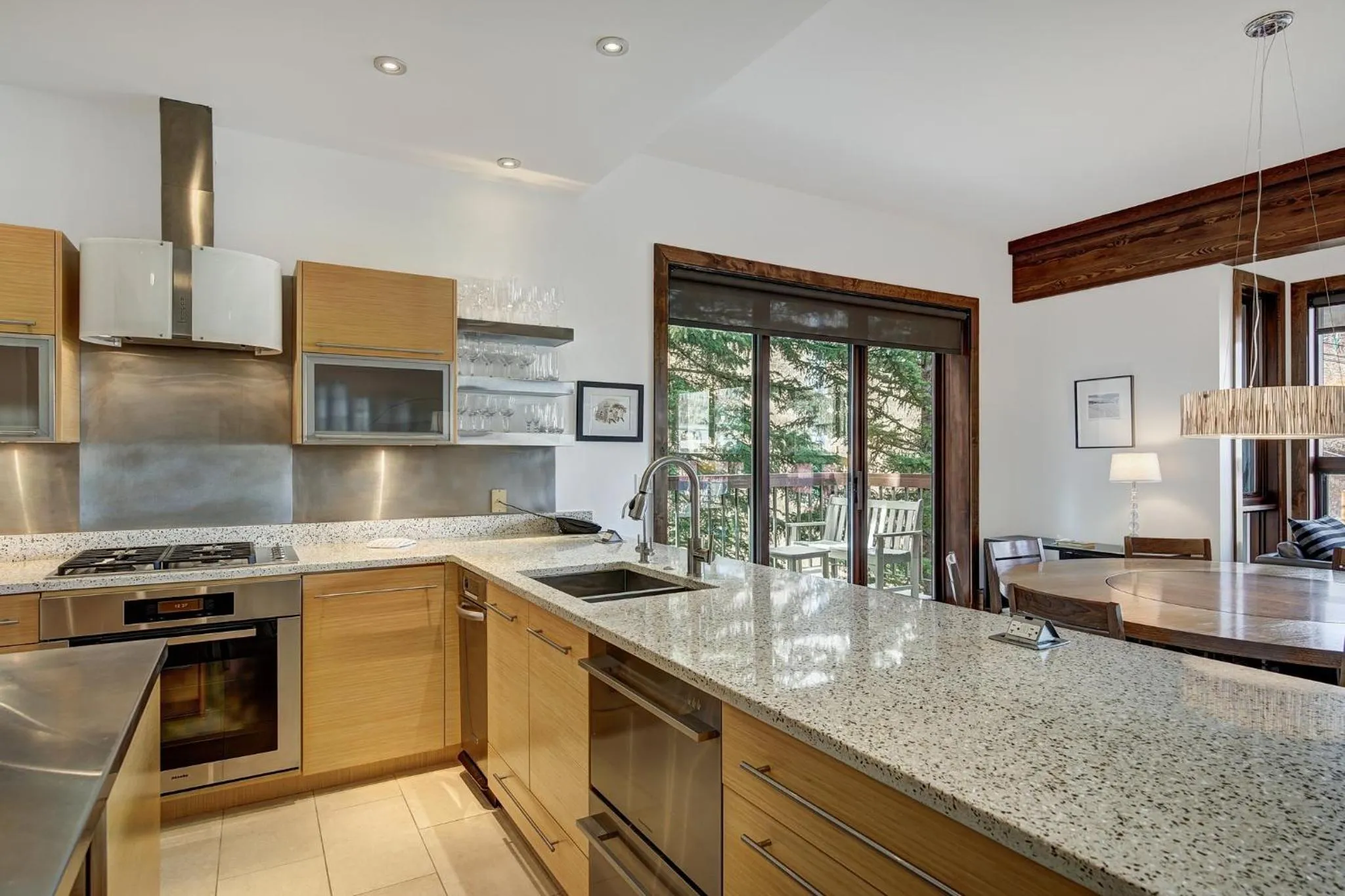 Communal kitchen in The Osprey at Beaver Creek, a RockResort