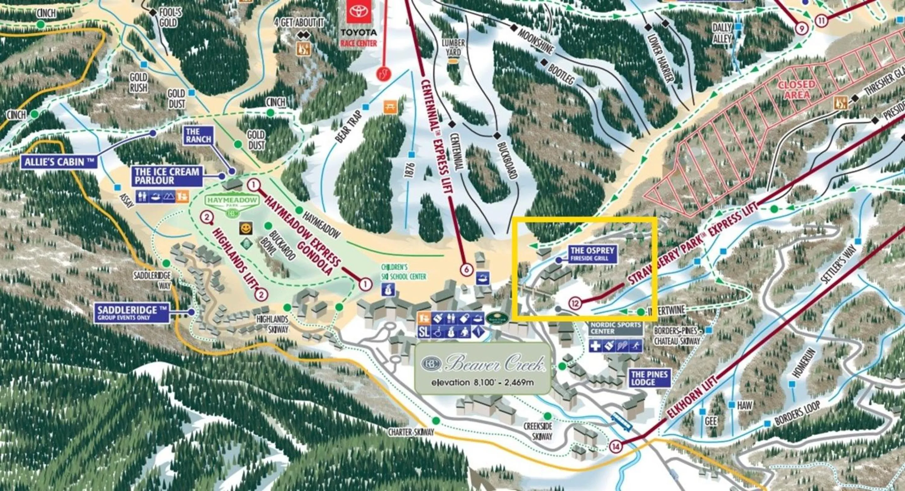 Location in The Osprey at Beaver Creek, a RockResort
