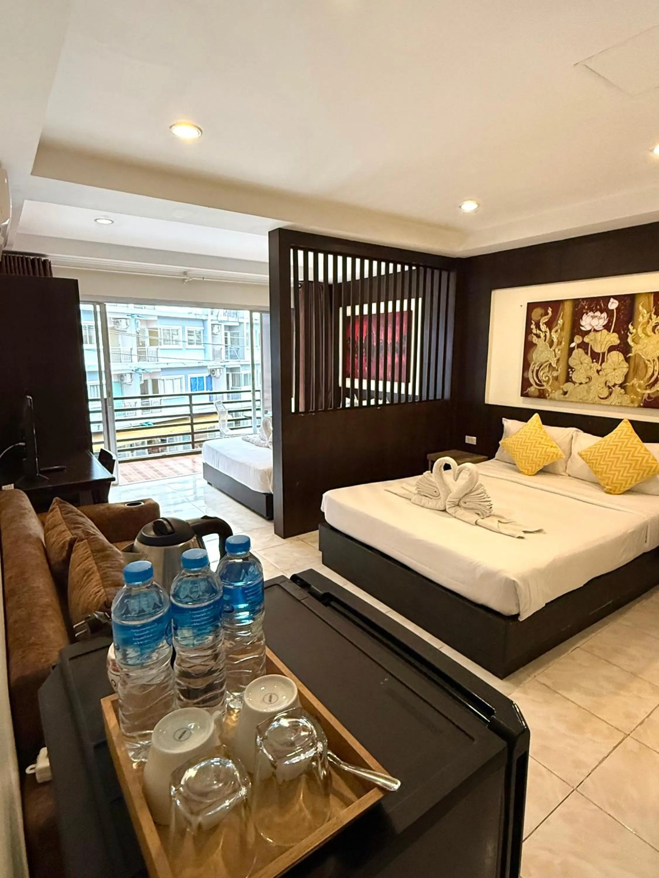 Bed in Thai Classic House