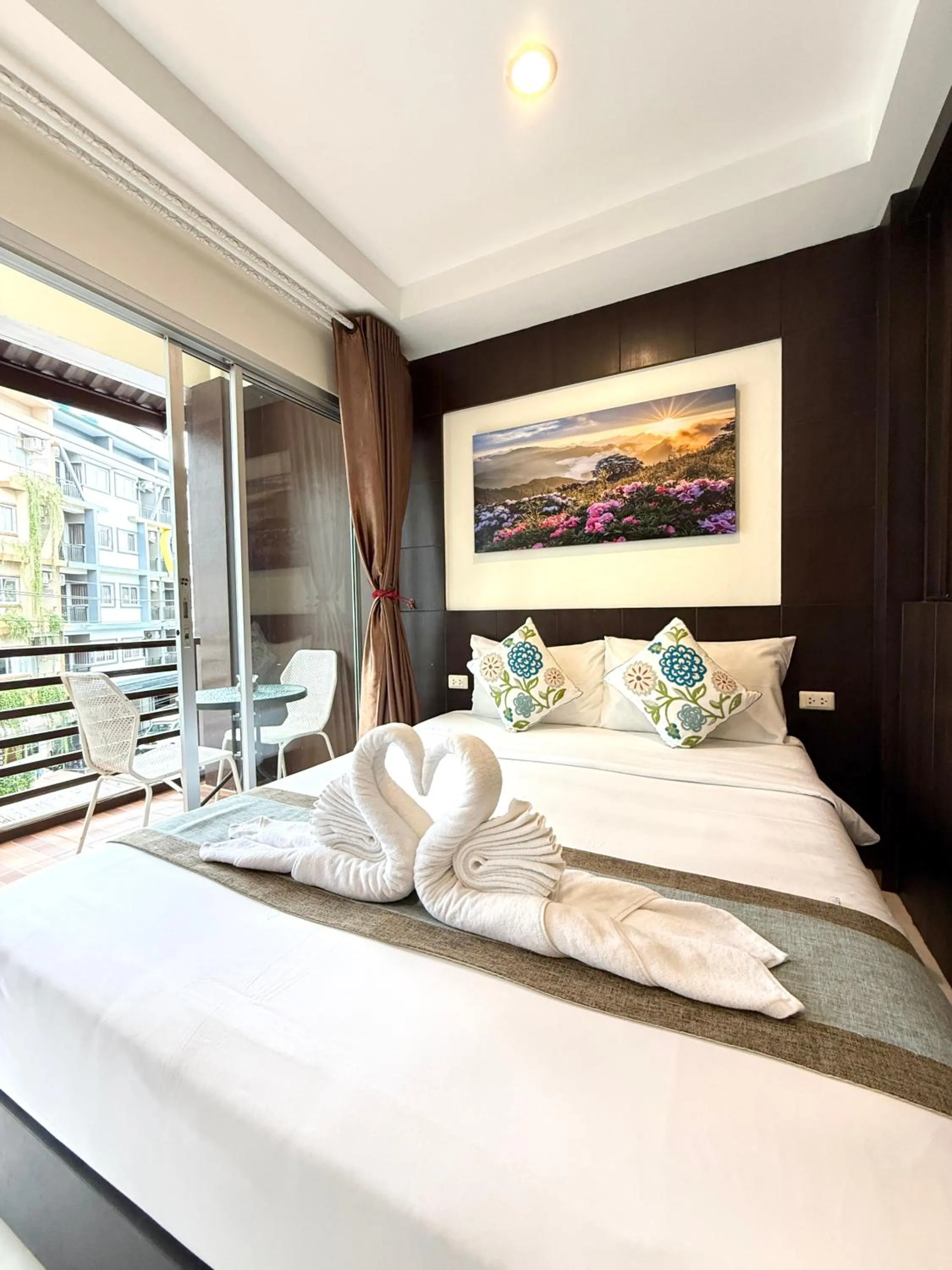 Bed in Thai Classic House