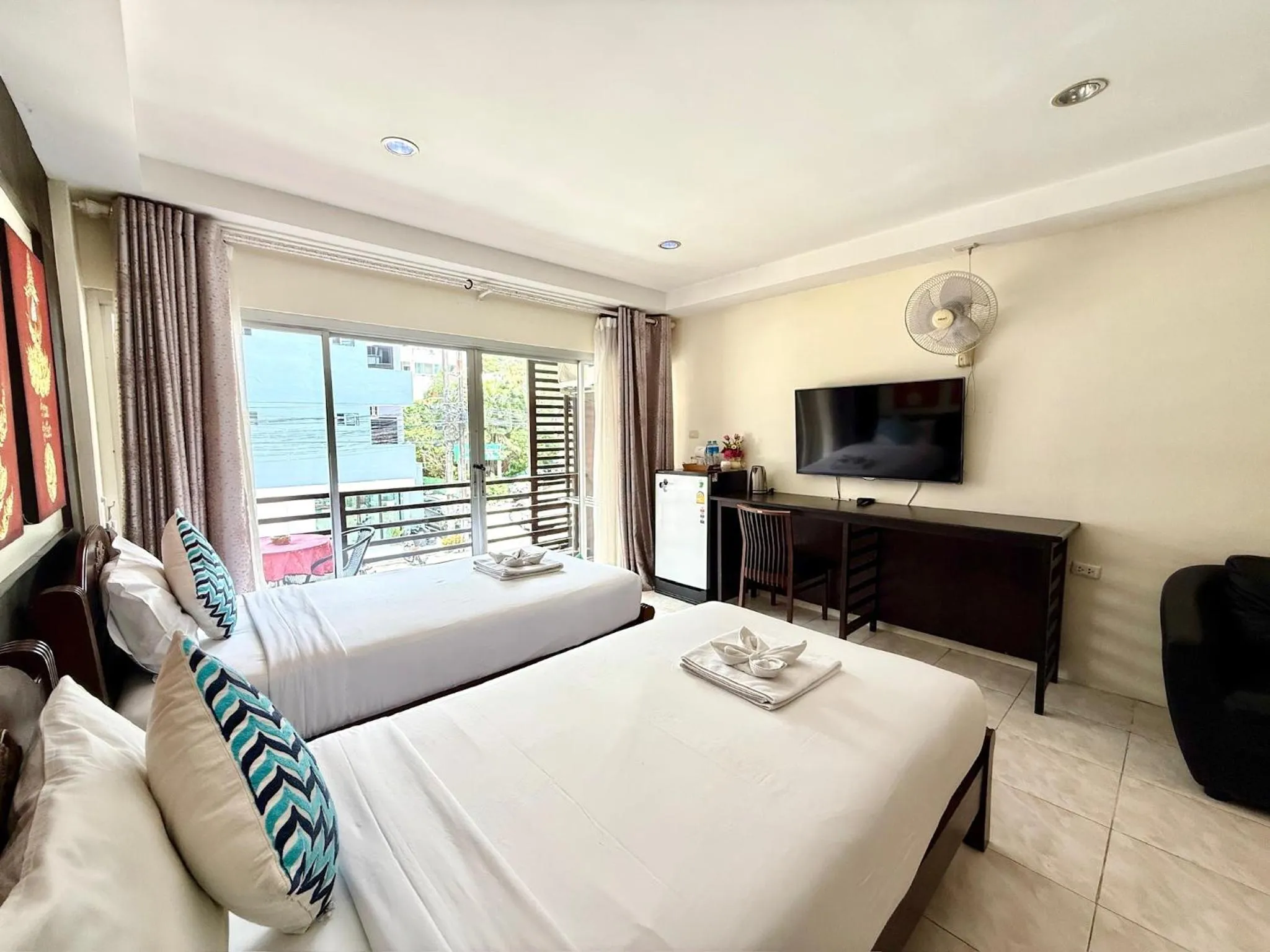 Bed in Thai Classic House