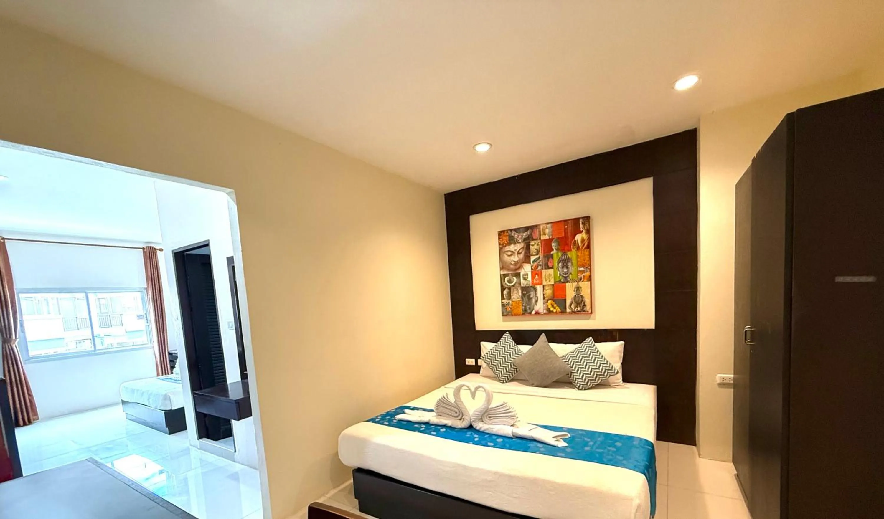 Bed in Thai Classic House