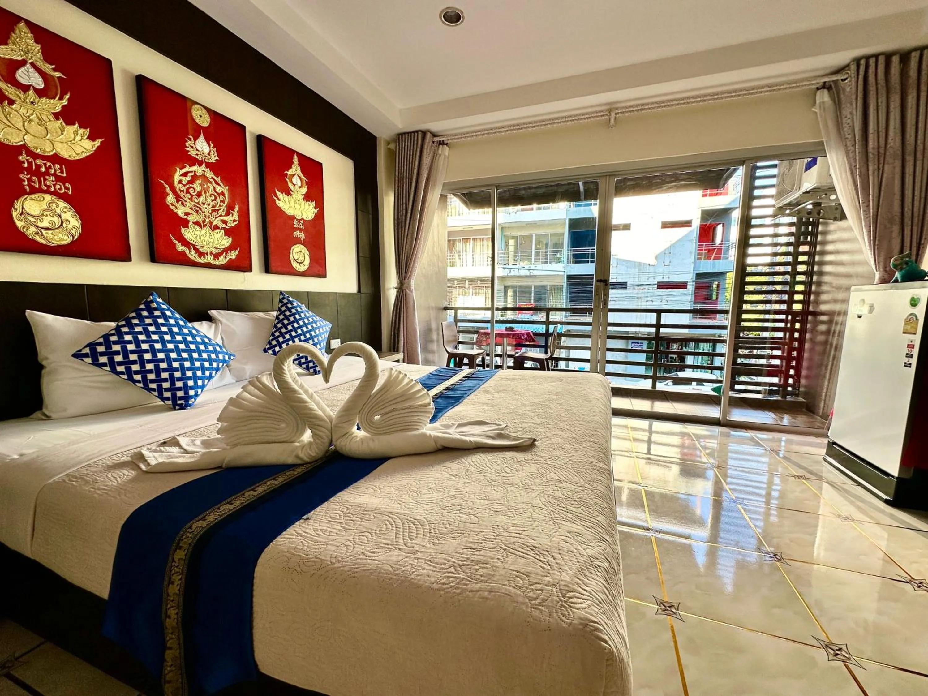 Bed in Thai Classic House