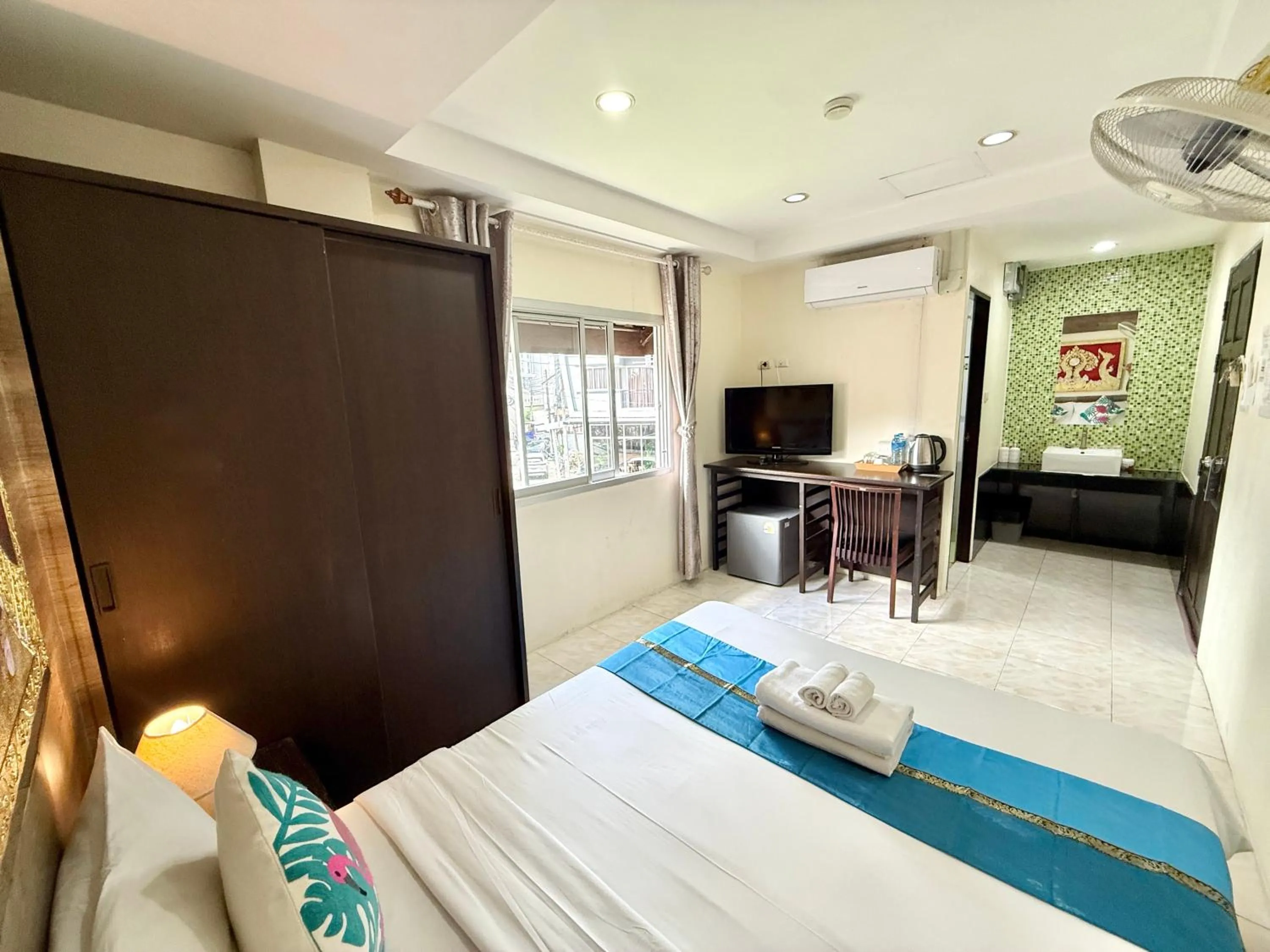 Bed in Thai Classic House