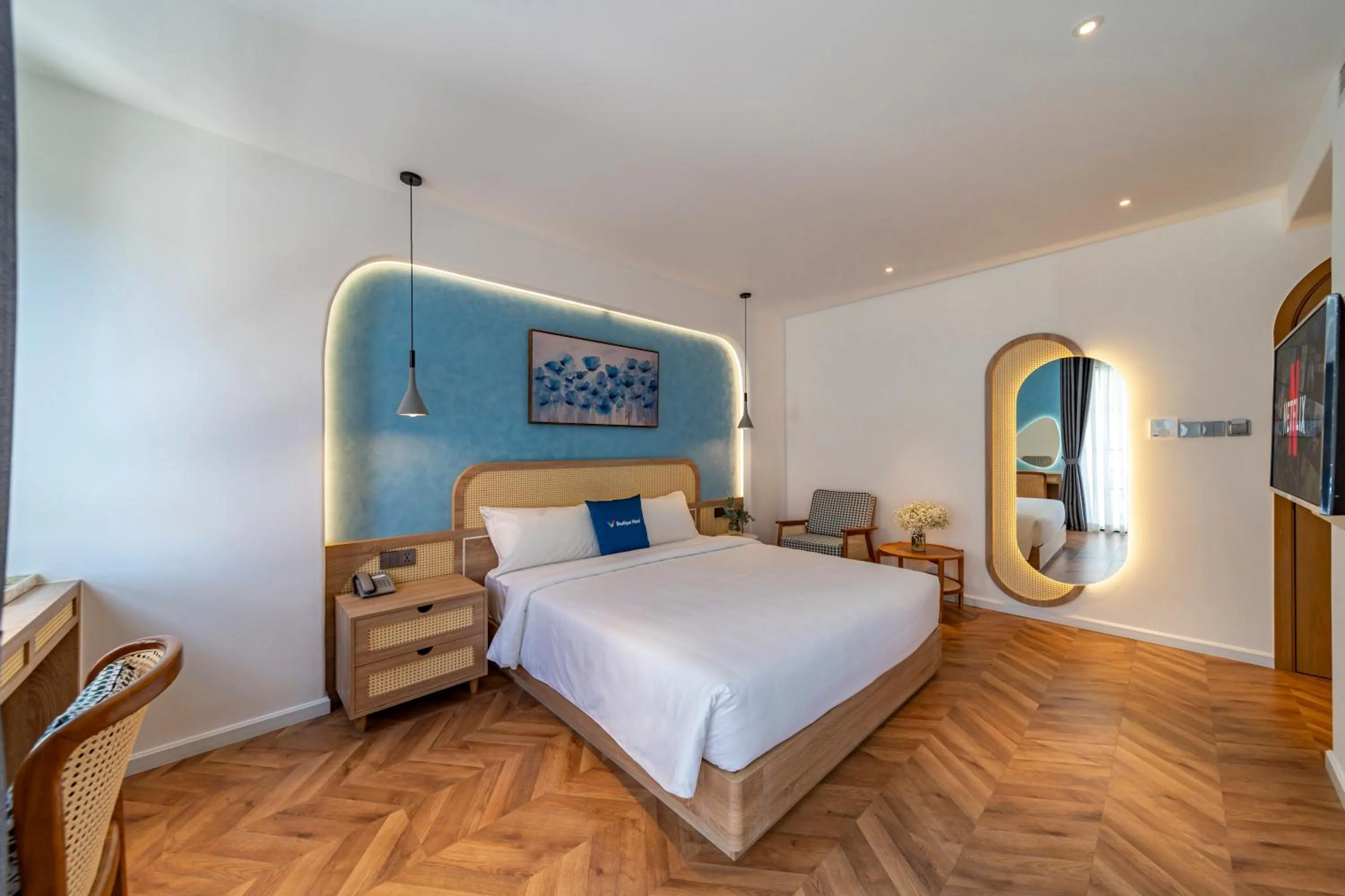 Bedroom, Bed in V Boutique Hotel - Complimentary refreshments