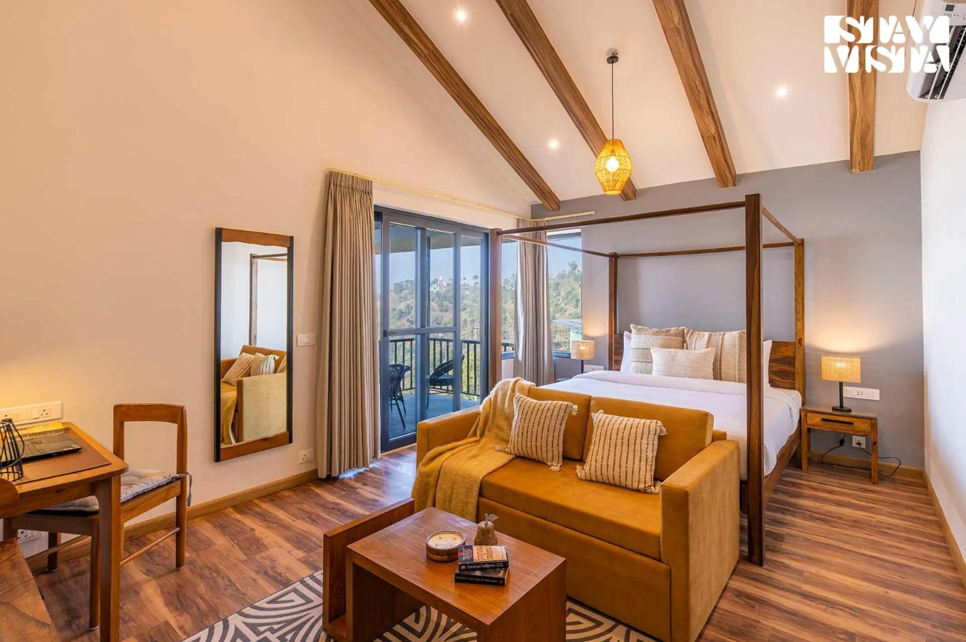 Bedroom, Bed in StayVista at Savara with Heated Infinity Pool and Jacuzzi