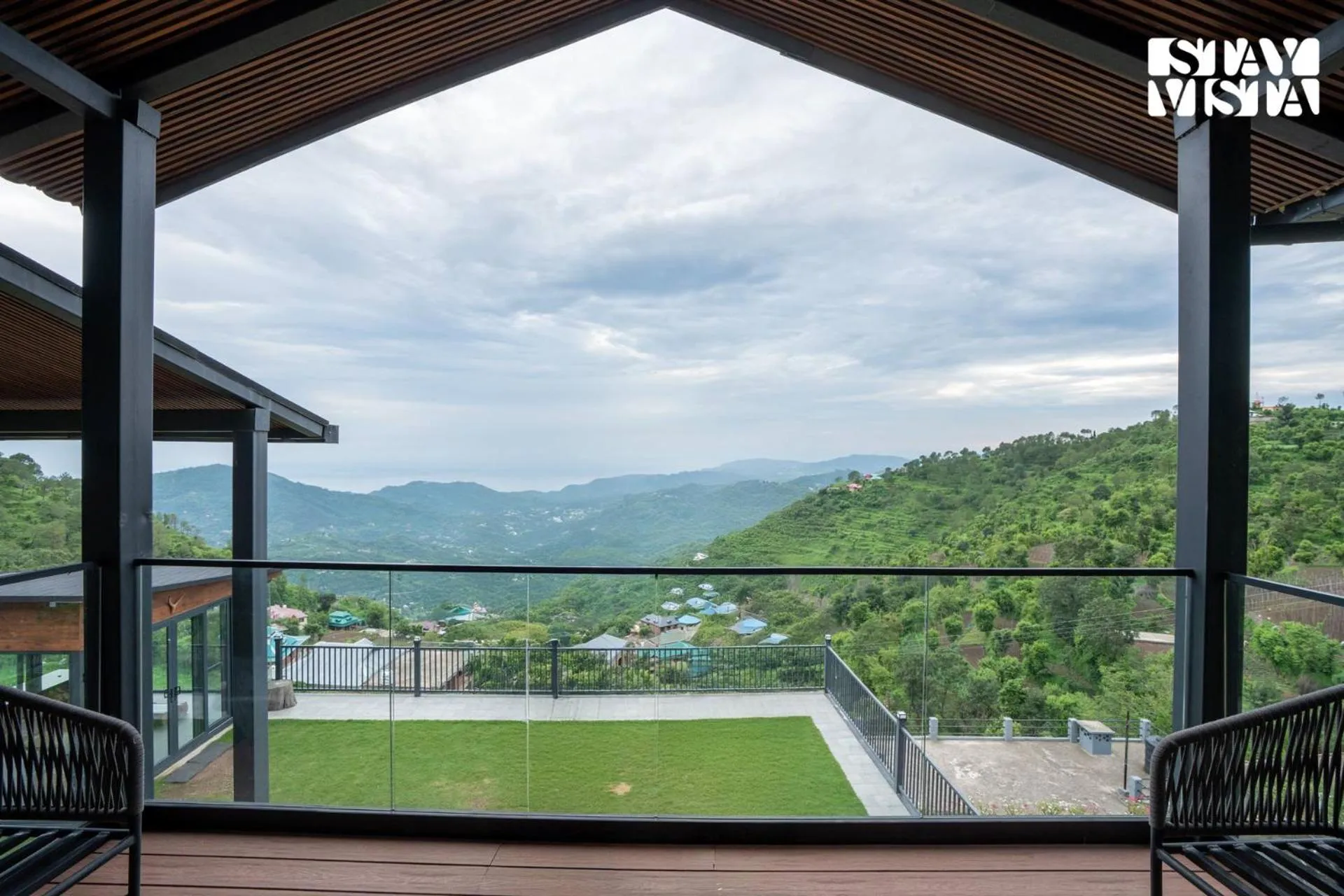 Balcony/Terrace in StayVista at Savara with Heated Infinity Pool and Jacuzzi