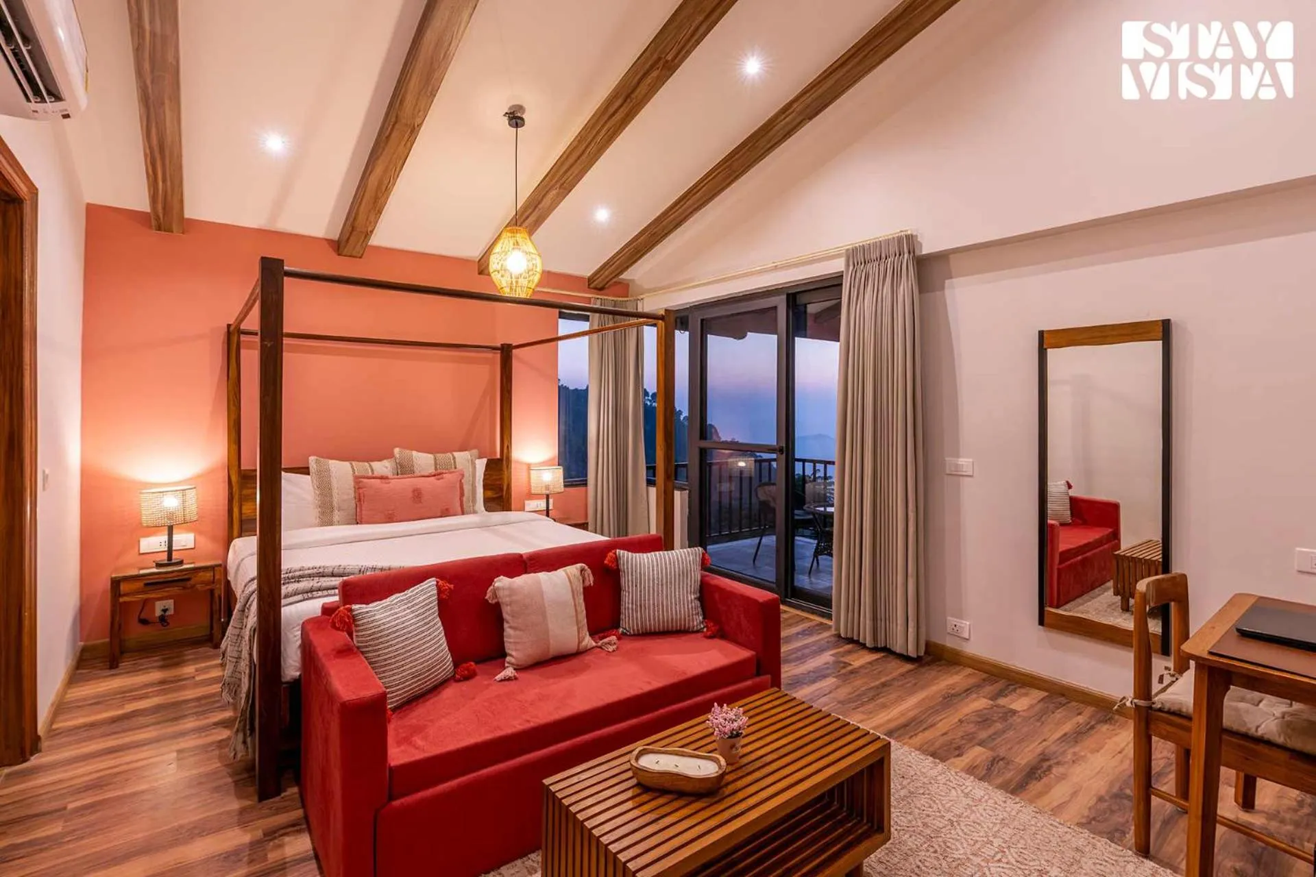 Bedroom, Bed in StayVista at Savara with Heated Infinity Pool and Jacuzzi