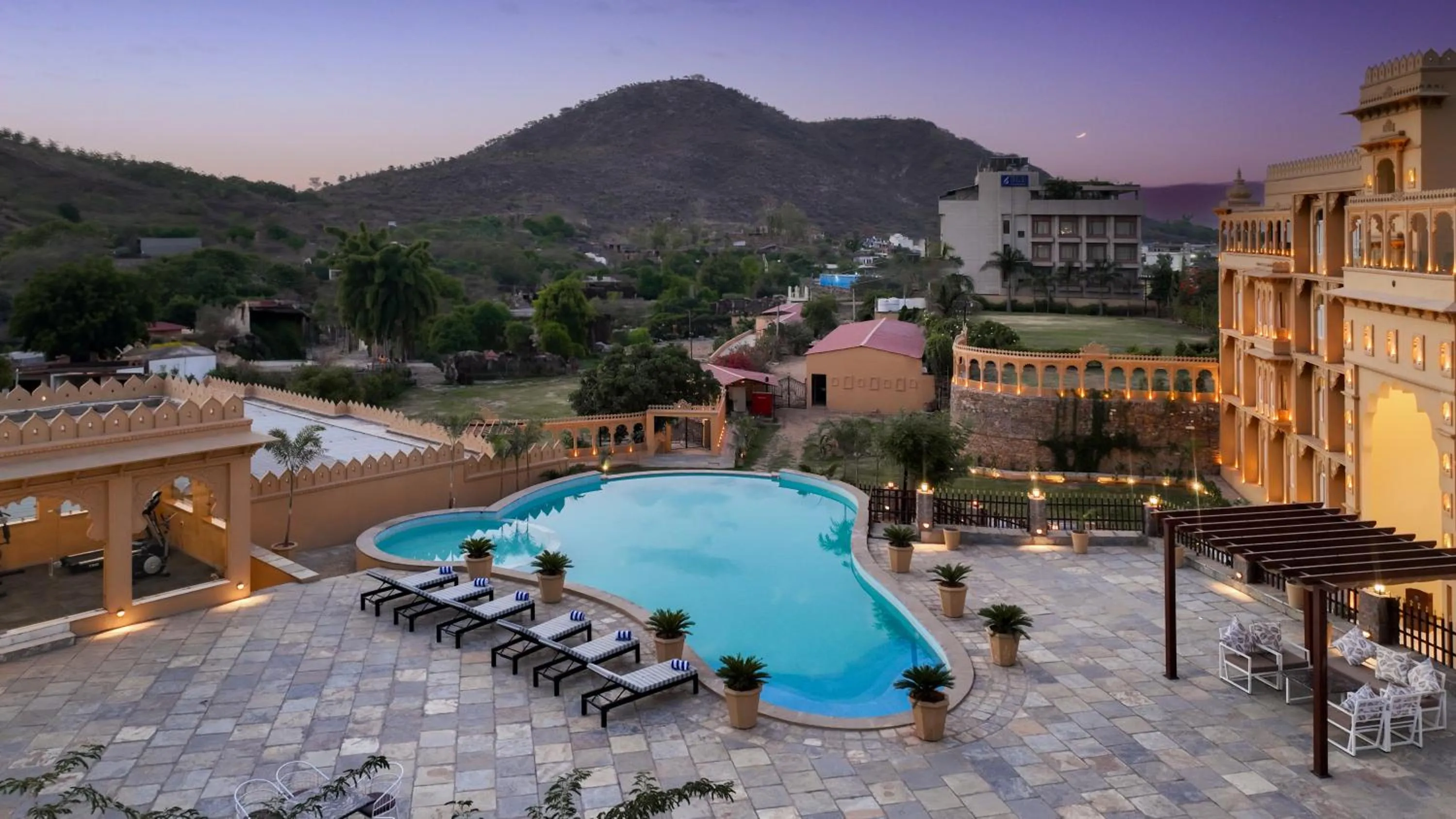 Swimming pool in Turban Roopgarh Resort and Spa, Udaipur