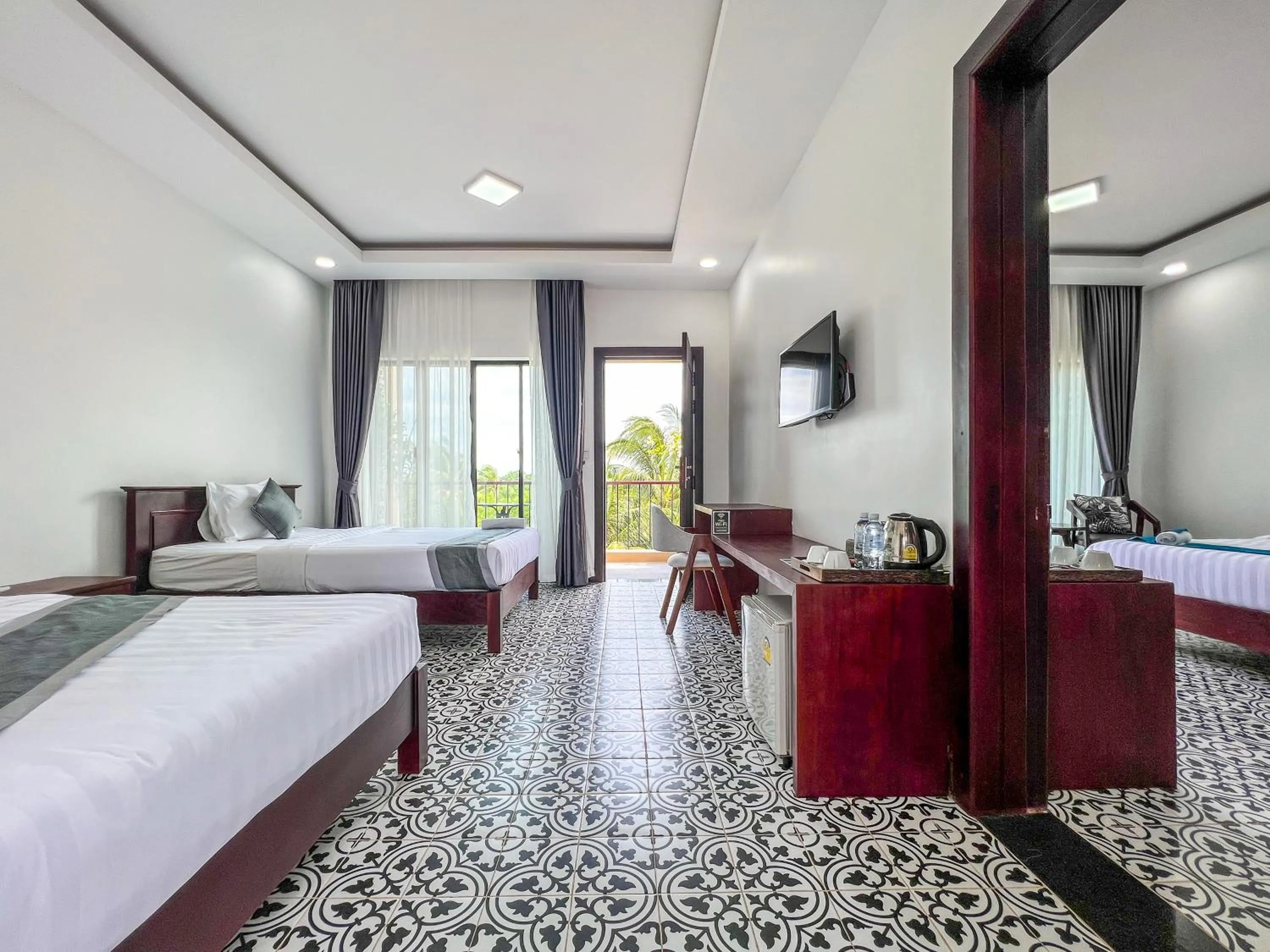 Bed in Angkearboss Villa