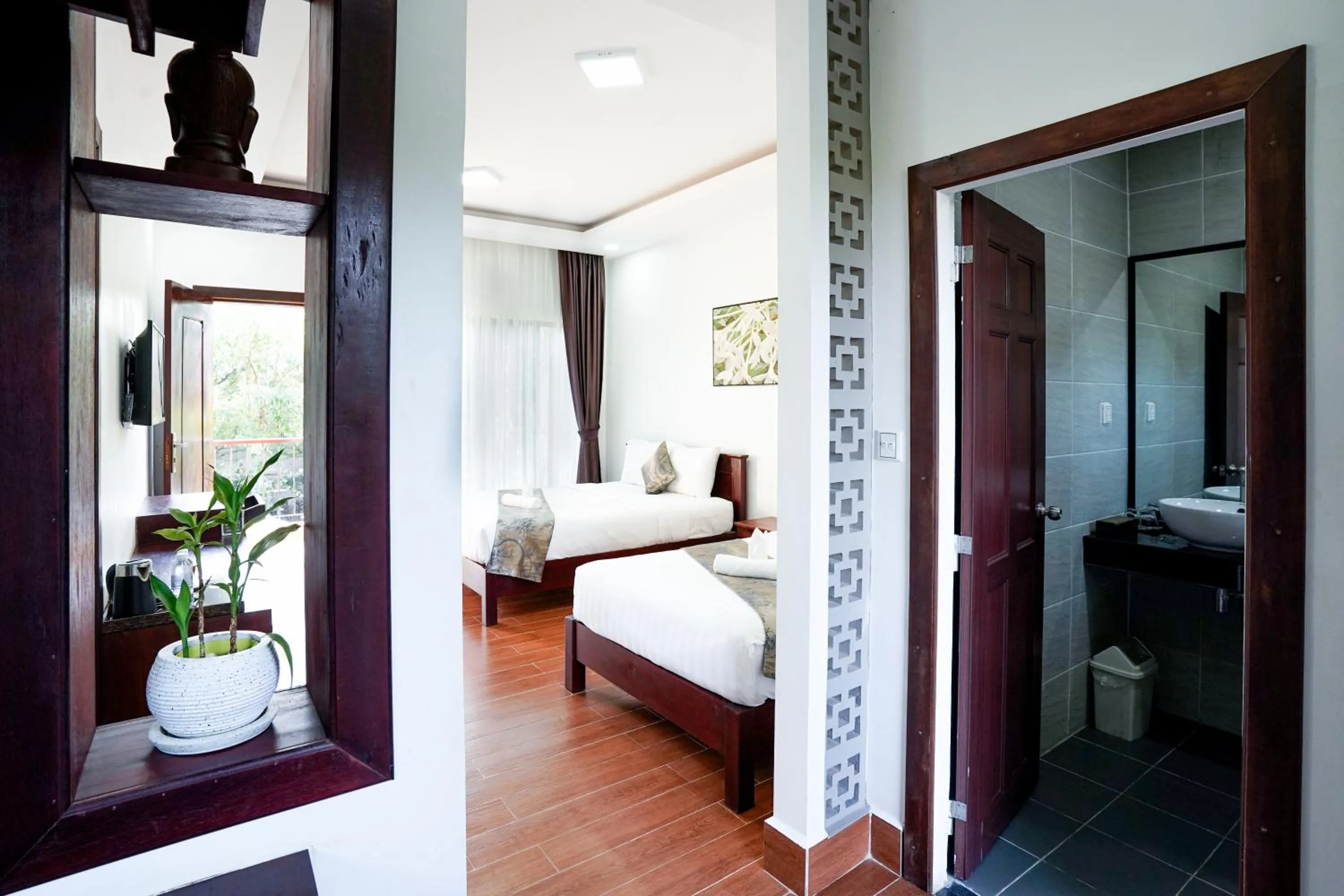 Bed in Angkearboss Villa