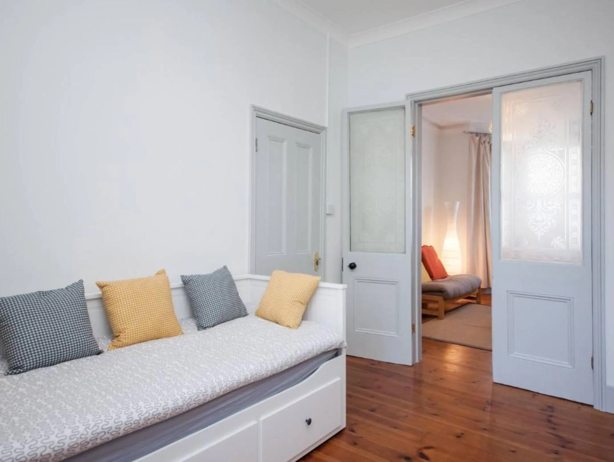 Living room, Bed in The Blue House