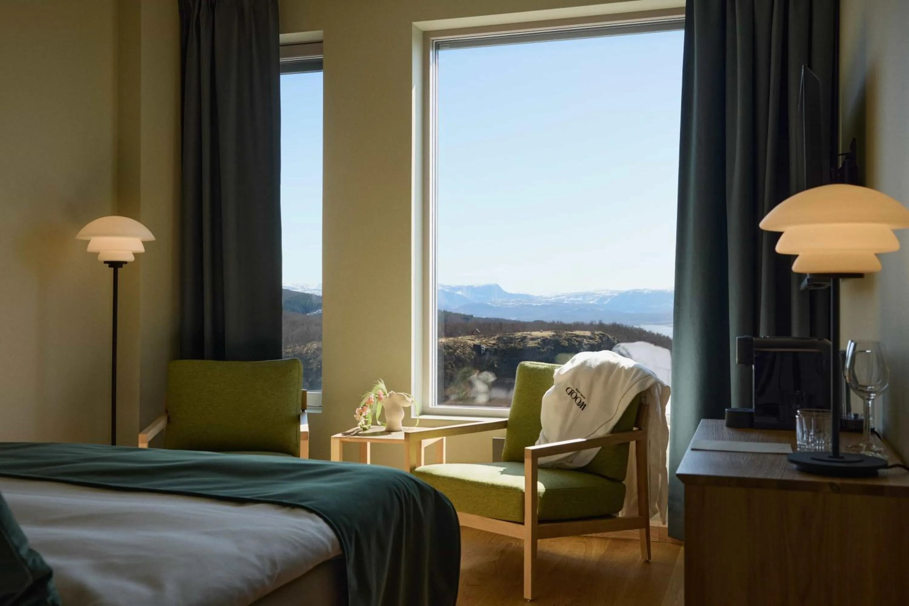 Bed in Wood Hotel Bodø