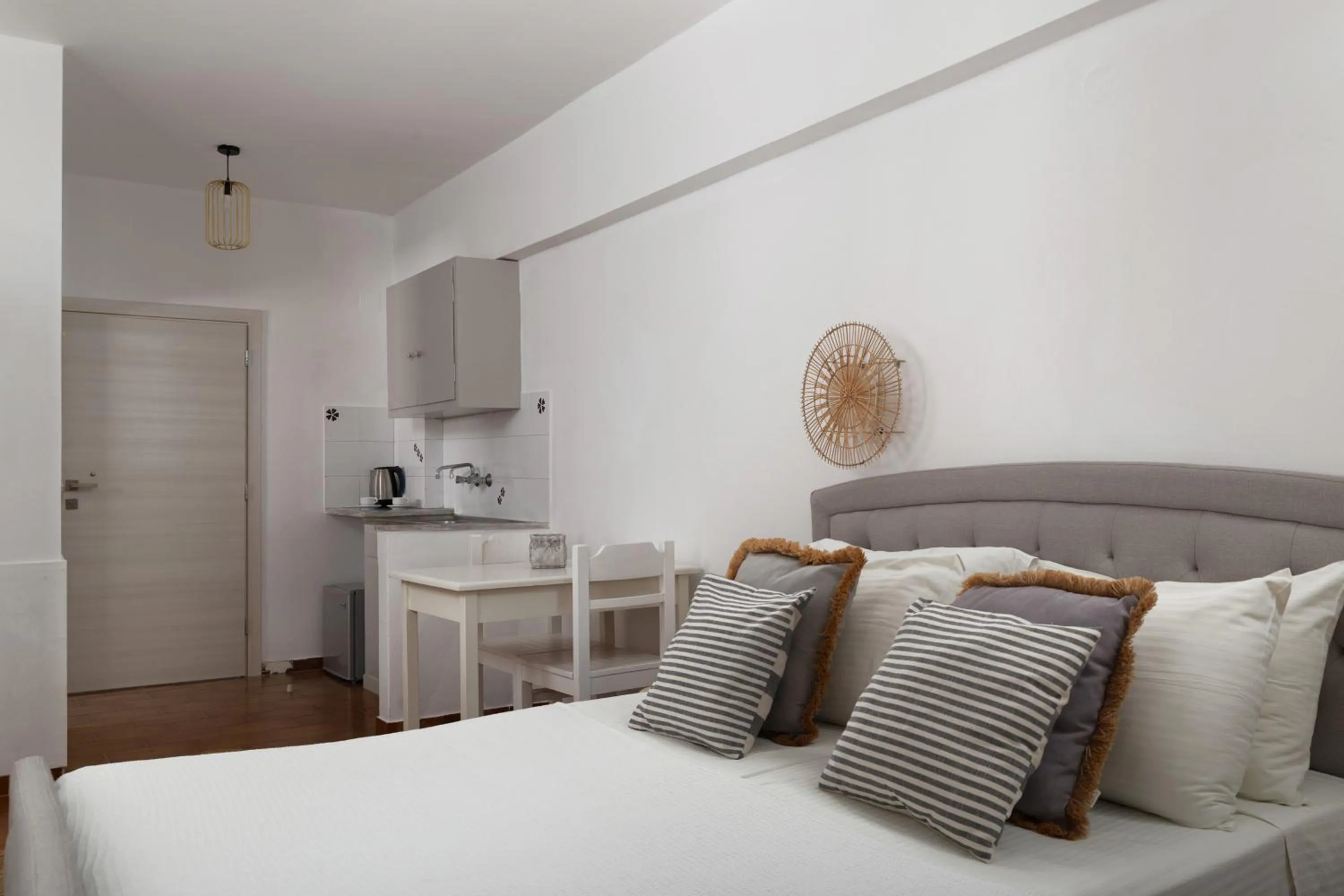 Bed in Villa Fiamegou Andros