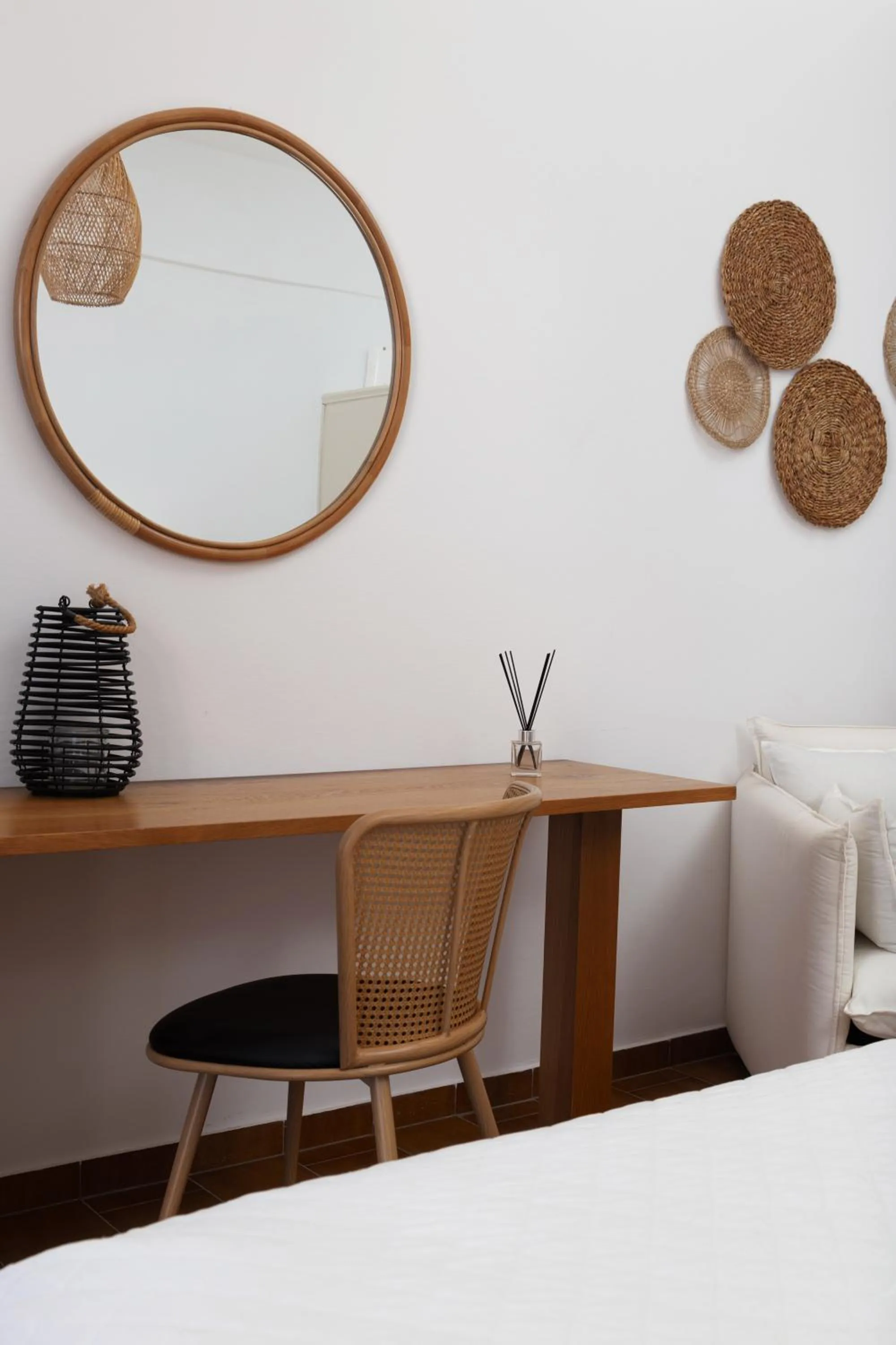 Bed in Villa Fiamegou Andros