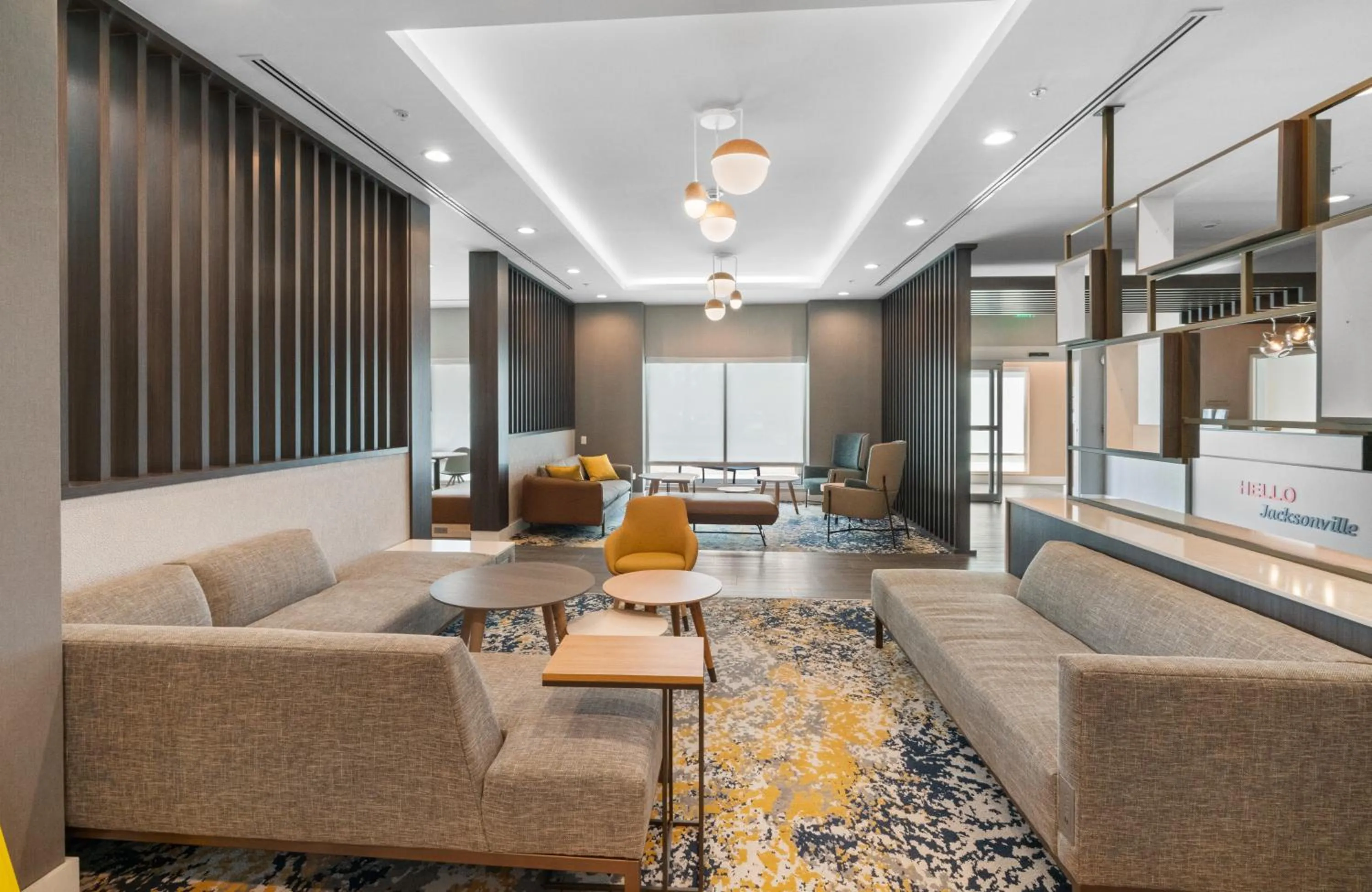 Seating area in TownePlace Suites Jacksonville Airport