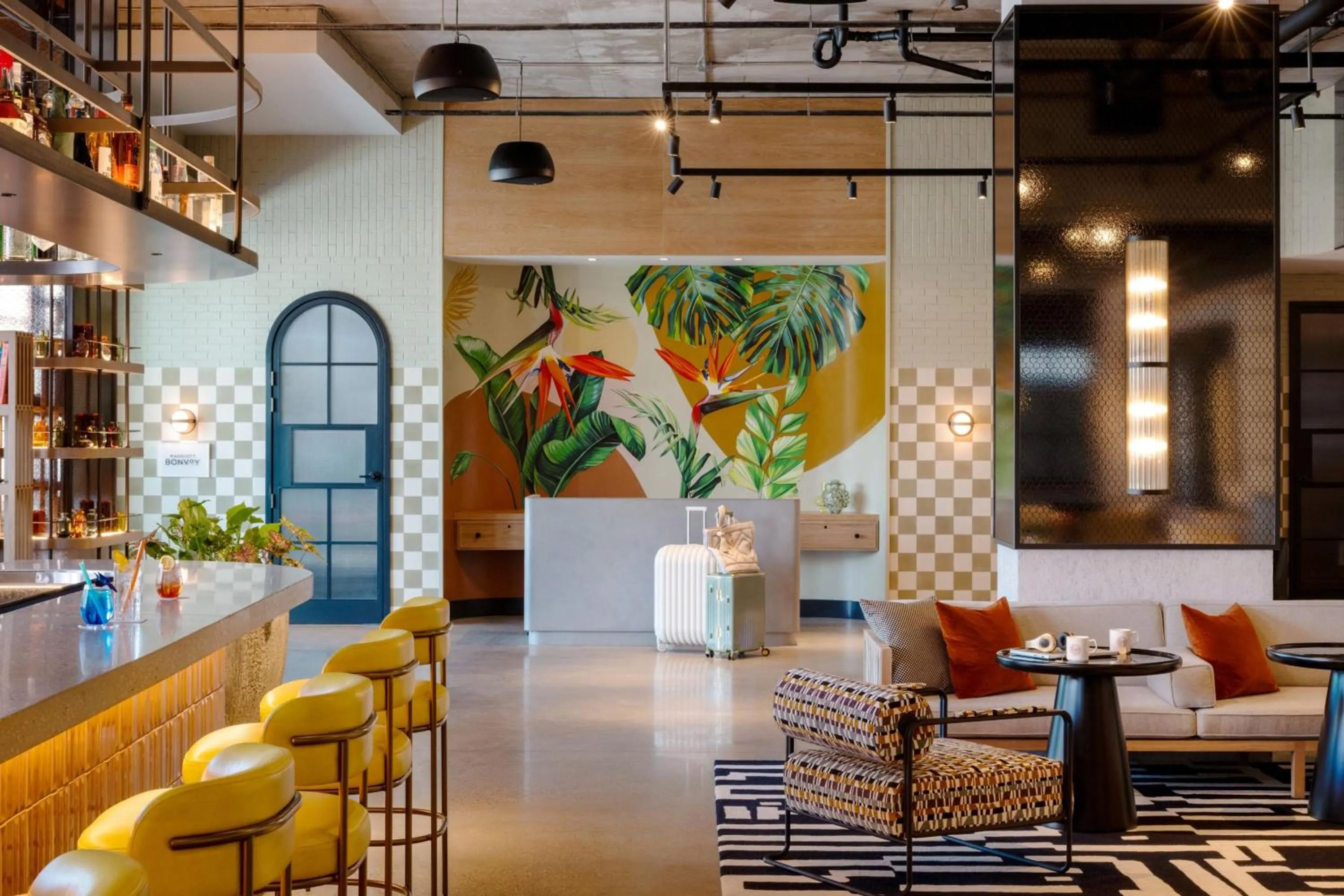 Lobby or reception in Moxy St. Petersburg Downtown