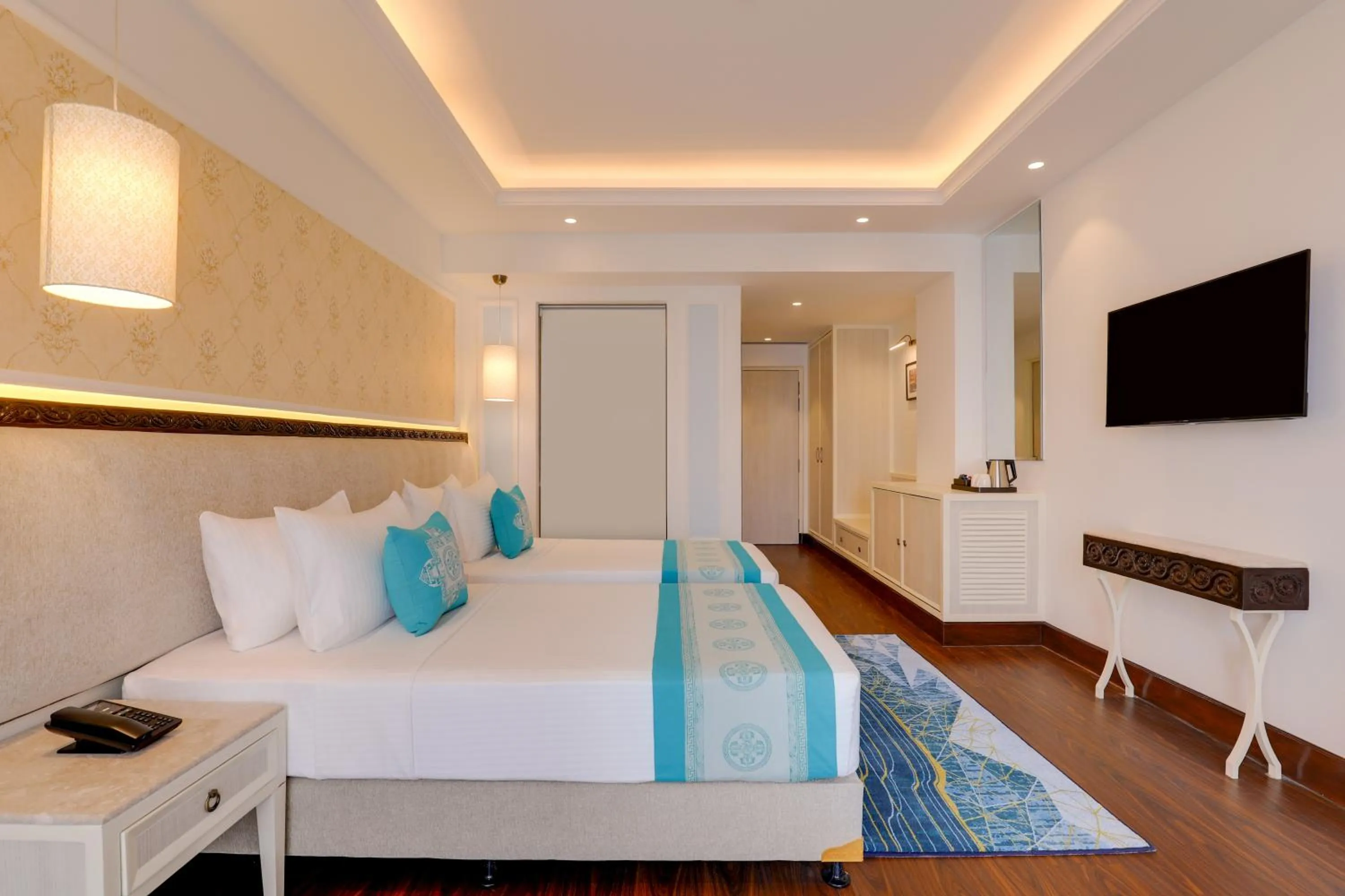 Bed in Lemon Tree Premier Budhanilkantha Kathmandu, Nepal