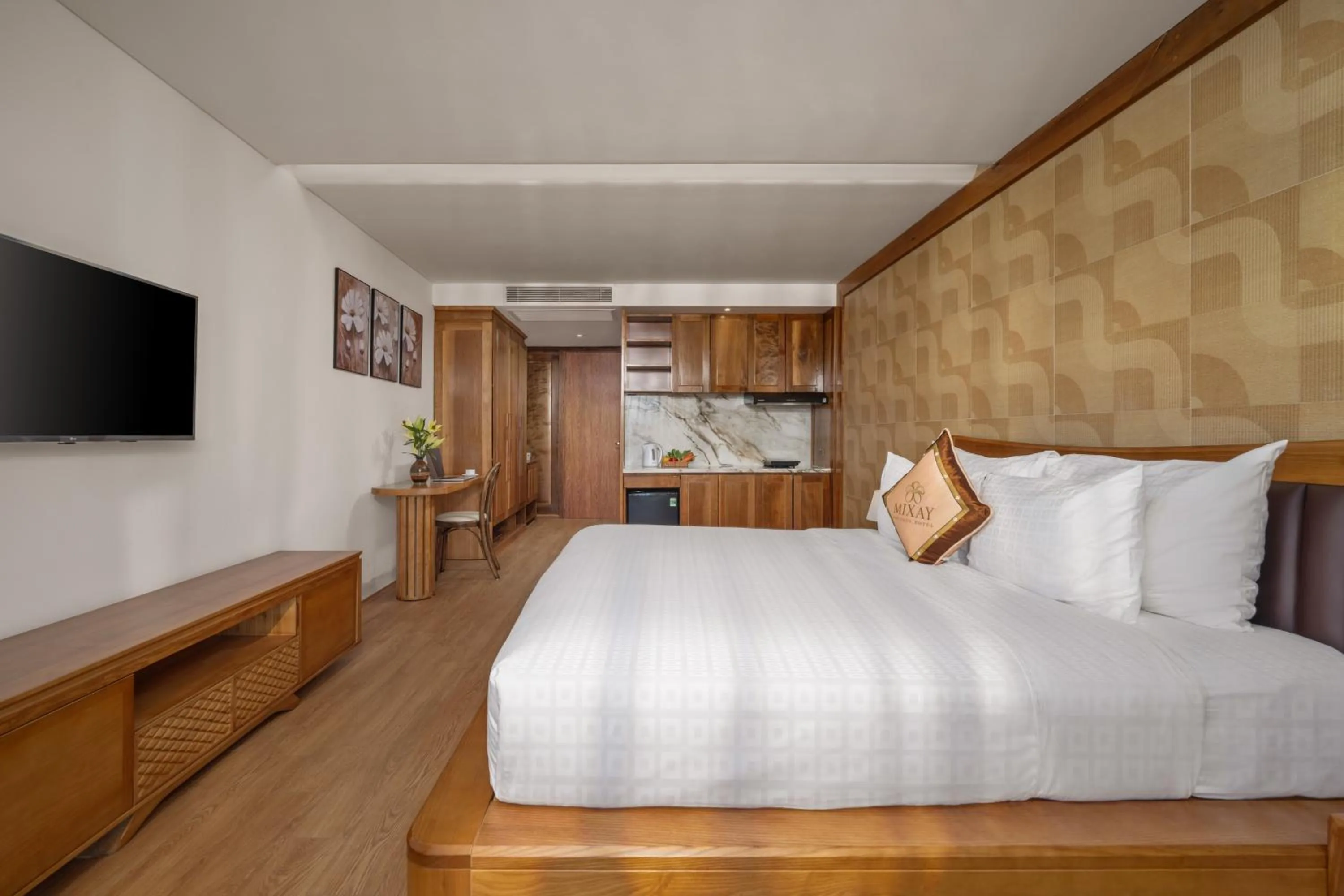 Bed in Mixay Boutique Hotel Da Nang